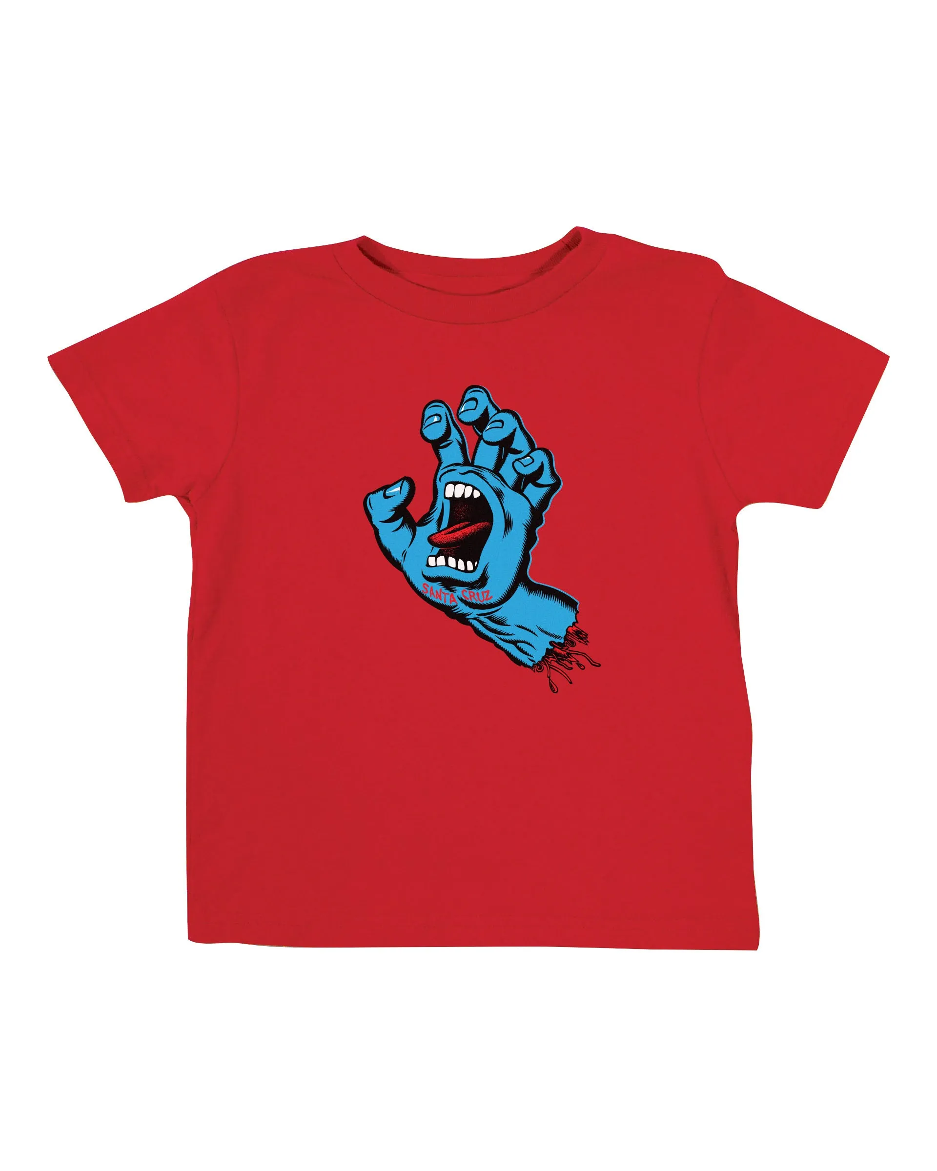 (18M-7) Kinder Schreien Hand Vorderseite Kurzarm T-Shirt - Rot
