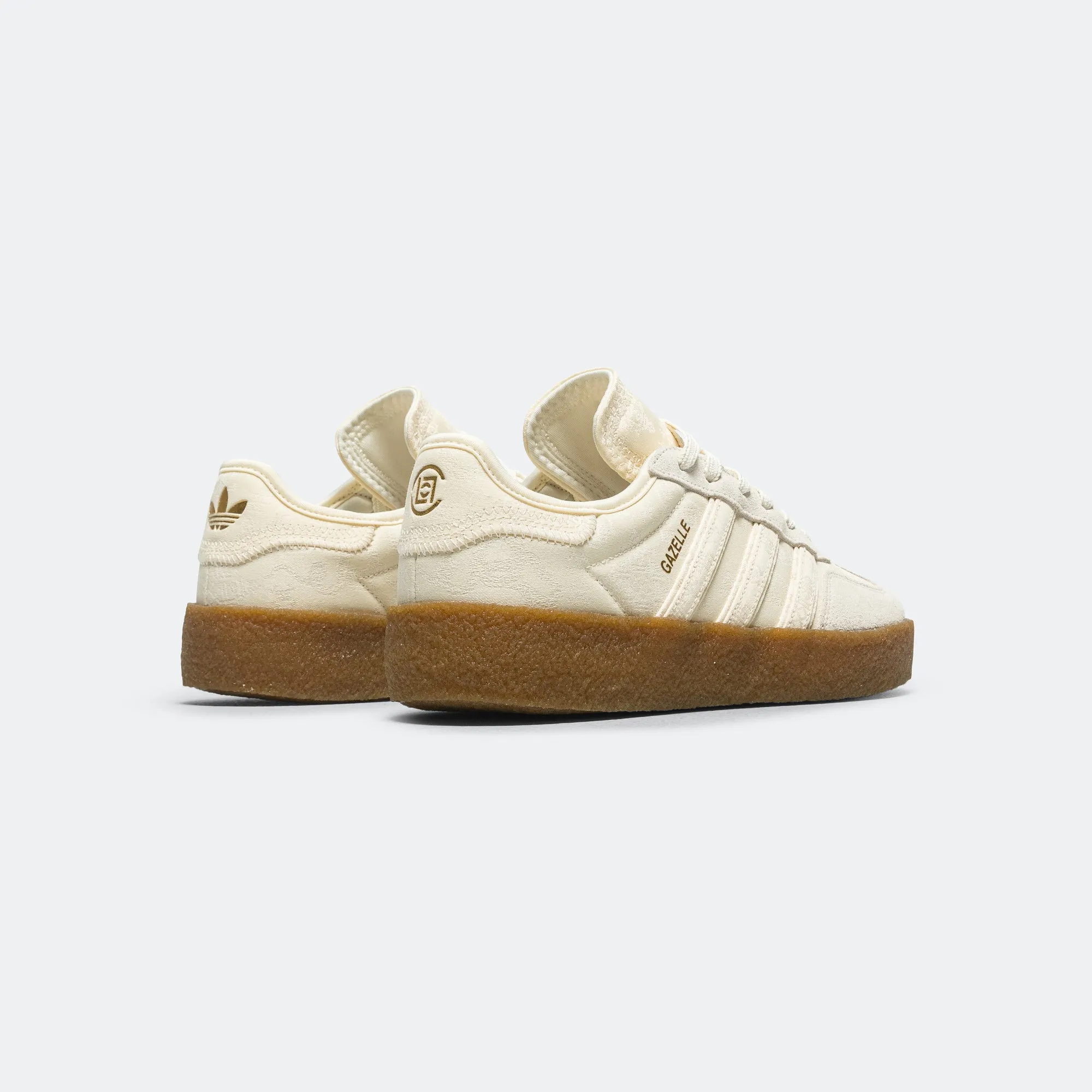Adidas Kleidung Gazelle von Edison Chen x CLOT - Creme Weiß/Kernweiß-Gold Metallic