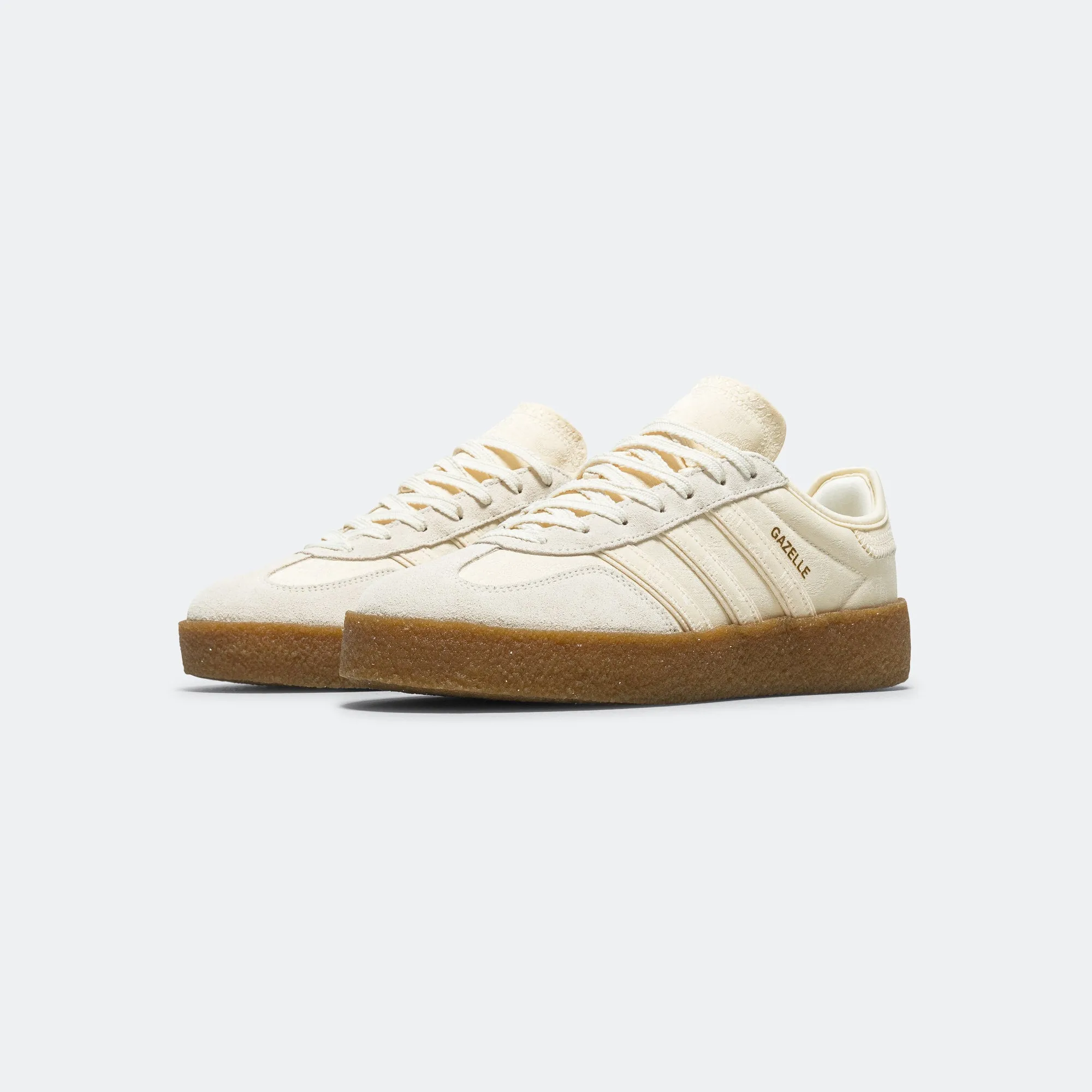 Adidas Kleidung Gazelle von Edison Chen x CLOT - Creme Weiß/Kernweiß-Gold Metallic