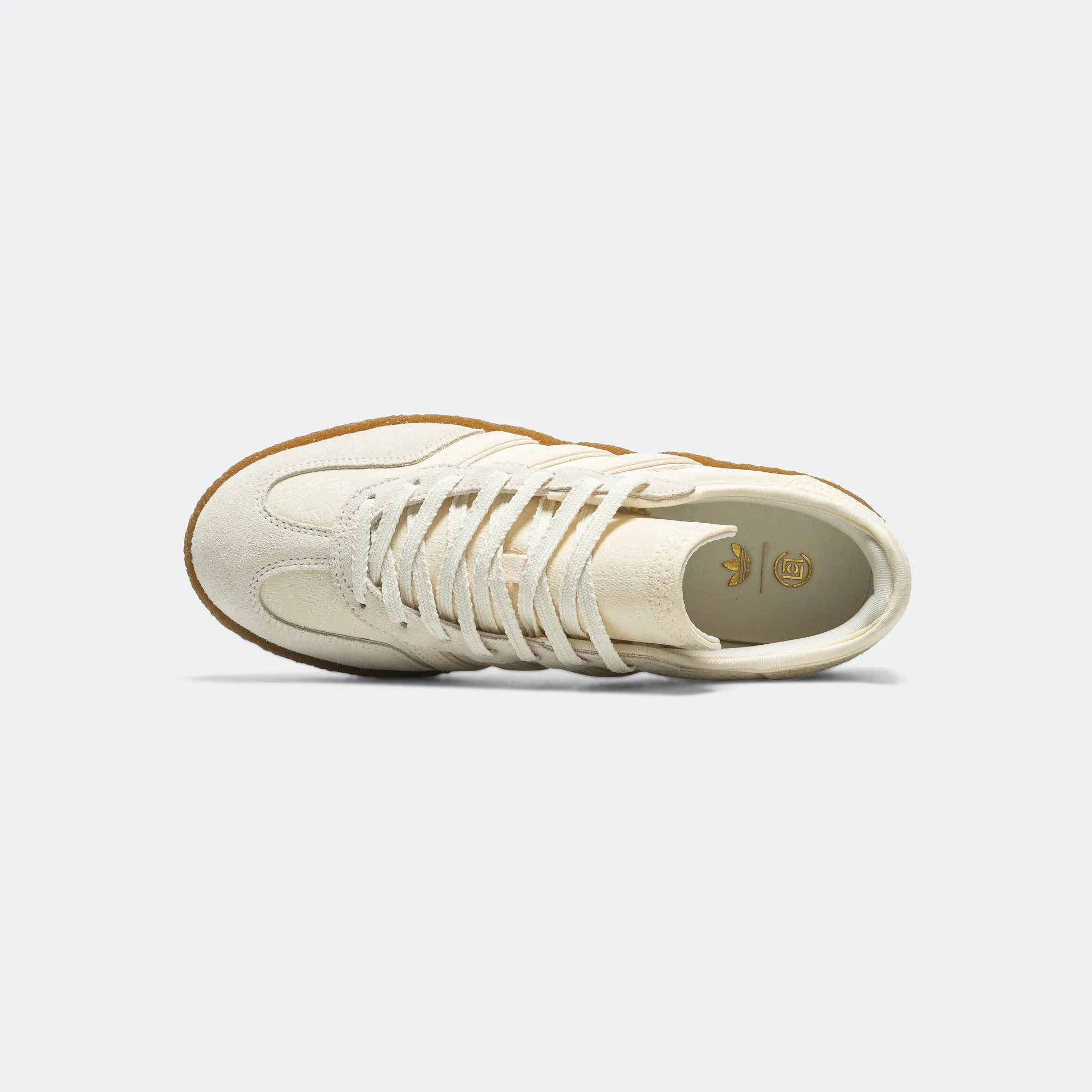 Adidas Kleidung Gazelle von Edison Chen x CLOT - Creme Weiß/Kernweiß-Gold Metallic
