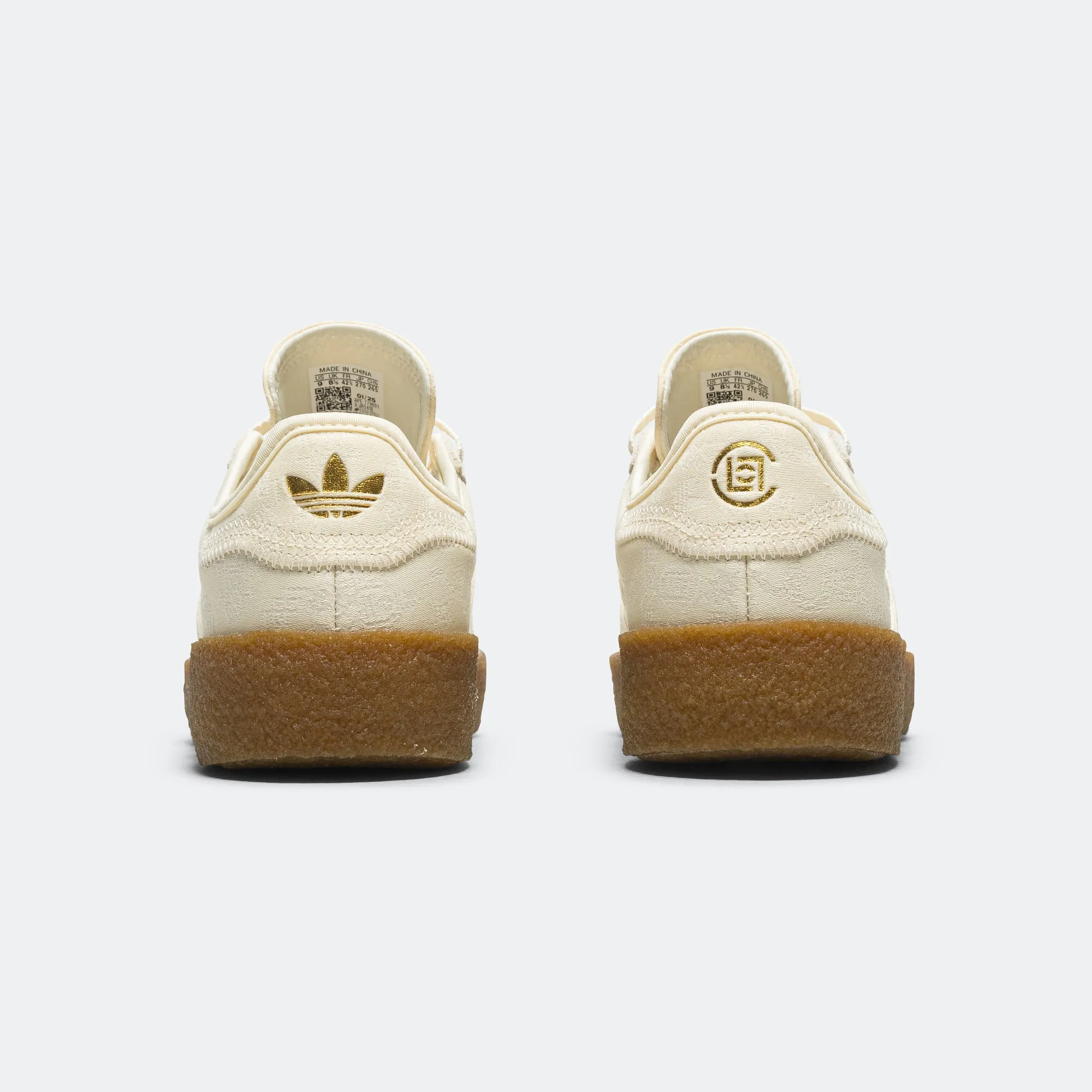 Adidas Kleidung Gazelle von Edison Chen x CLOT - Creme Weiß/Kernweiß-Gold Metallic