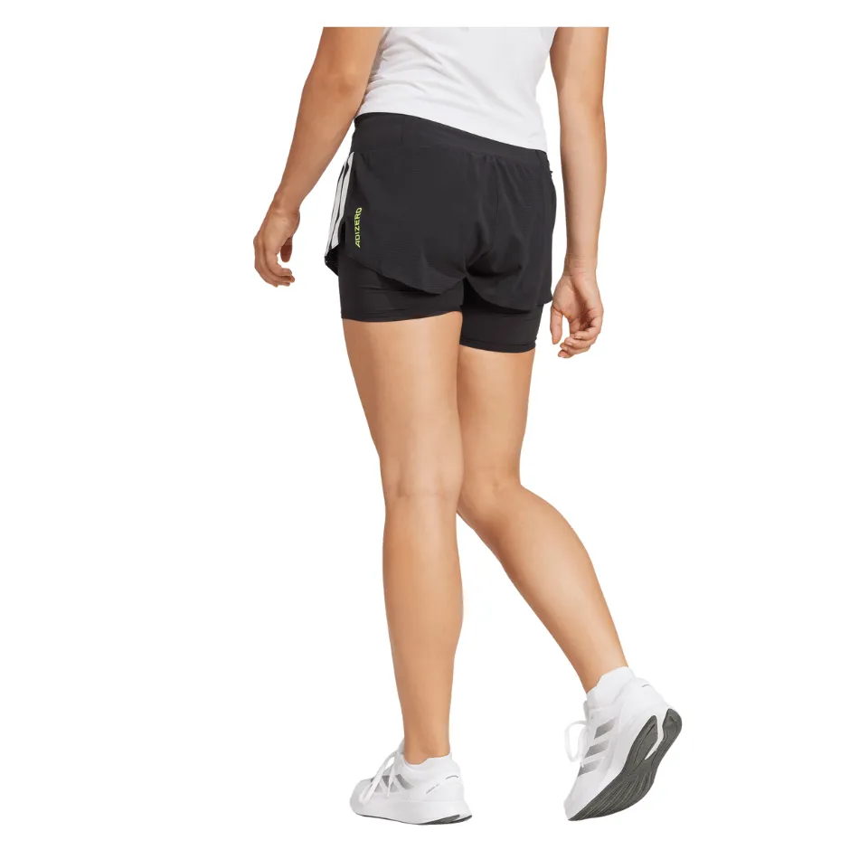 Adidas Damen Adizero 2 in 1 Shorts in Schwarz SS25