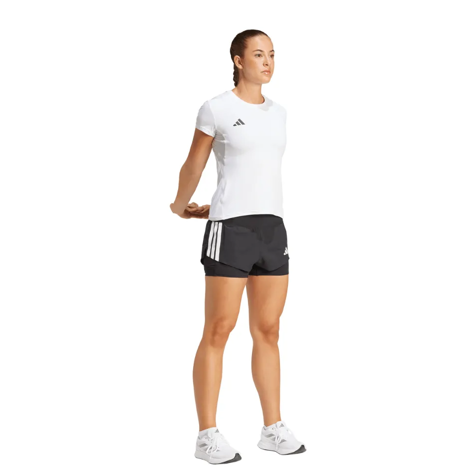 Adidas Damen Adizero 2 in 1 Shorts in Schwarz SS25