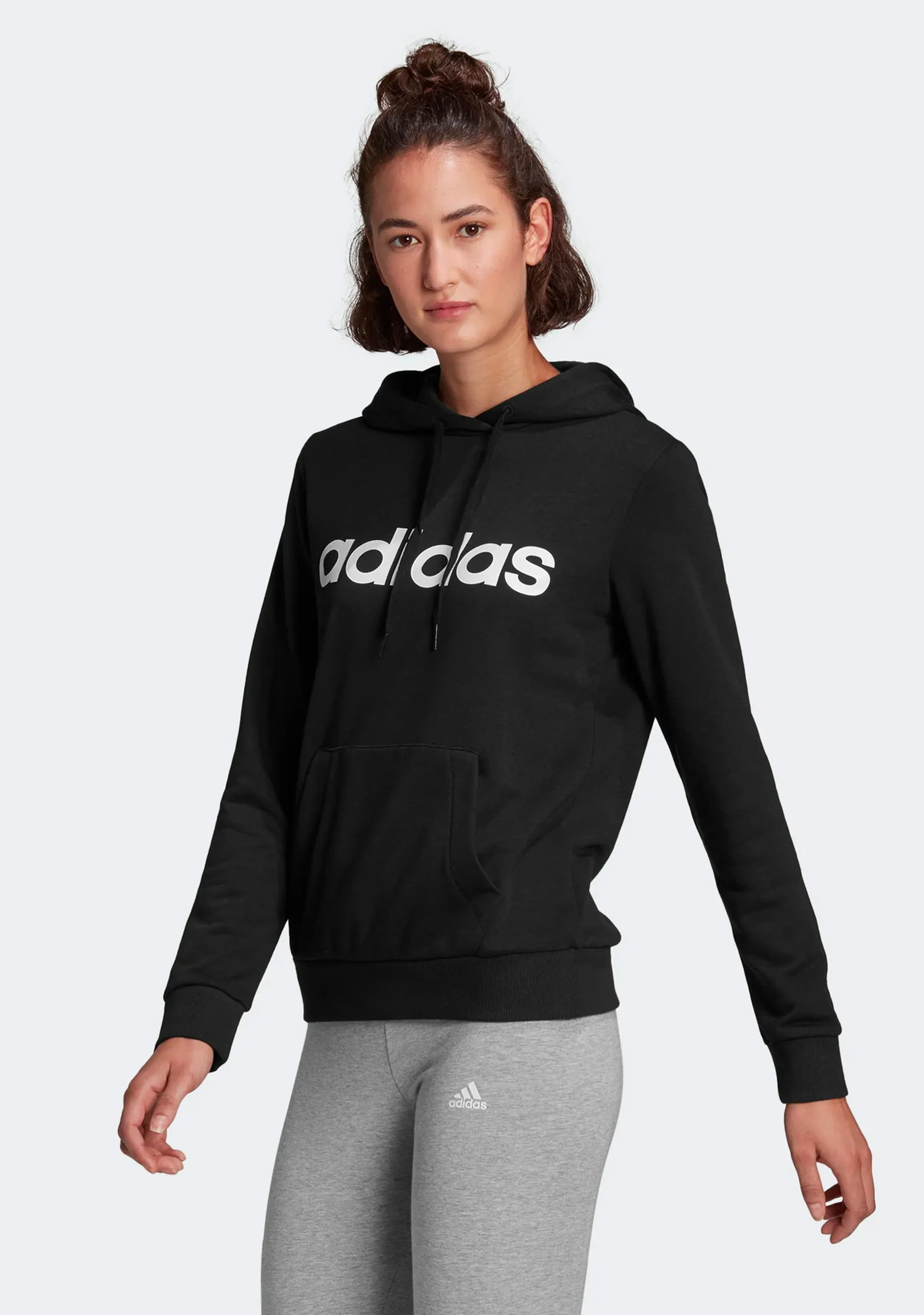 Adidas Damen Essentials Linear Baumwoll Hoodie