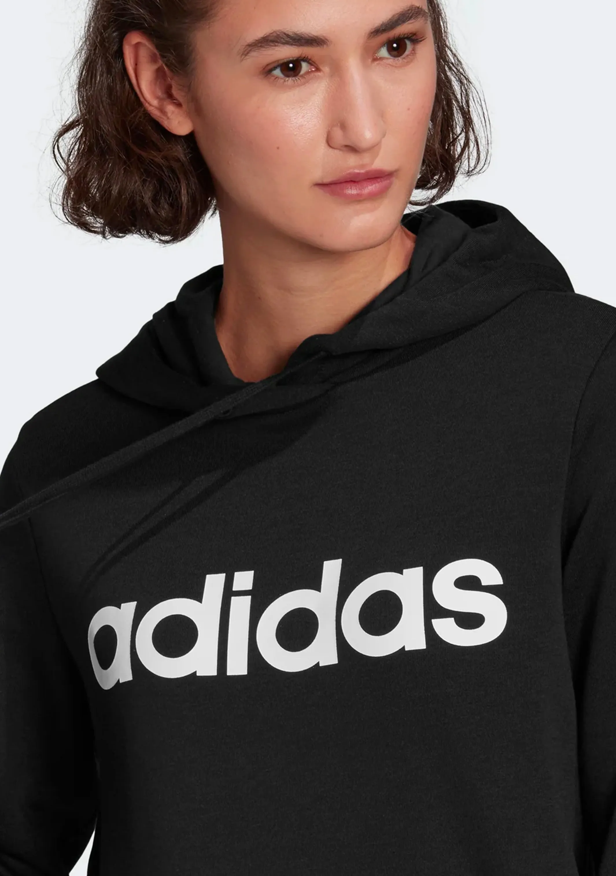 Adidas Damen Essentials Linear Baumwoll Hoodie