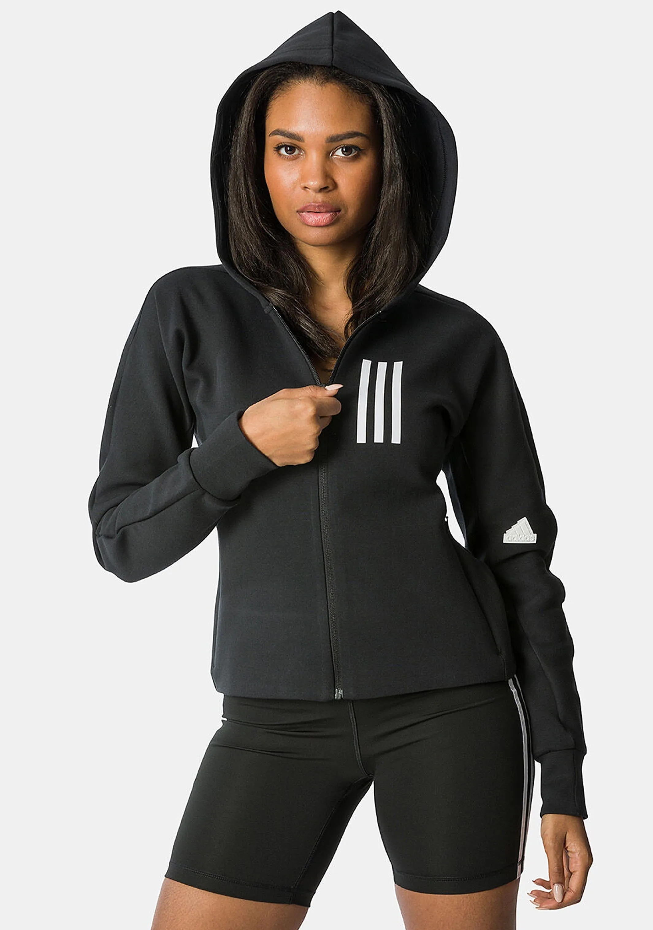 Adidas Damen Mission Victory Slim Fit Full-Zip Kapuzenpullover