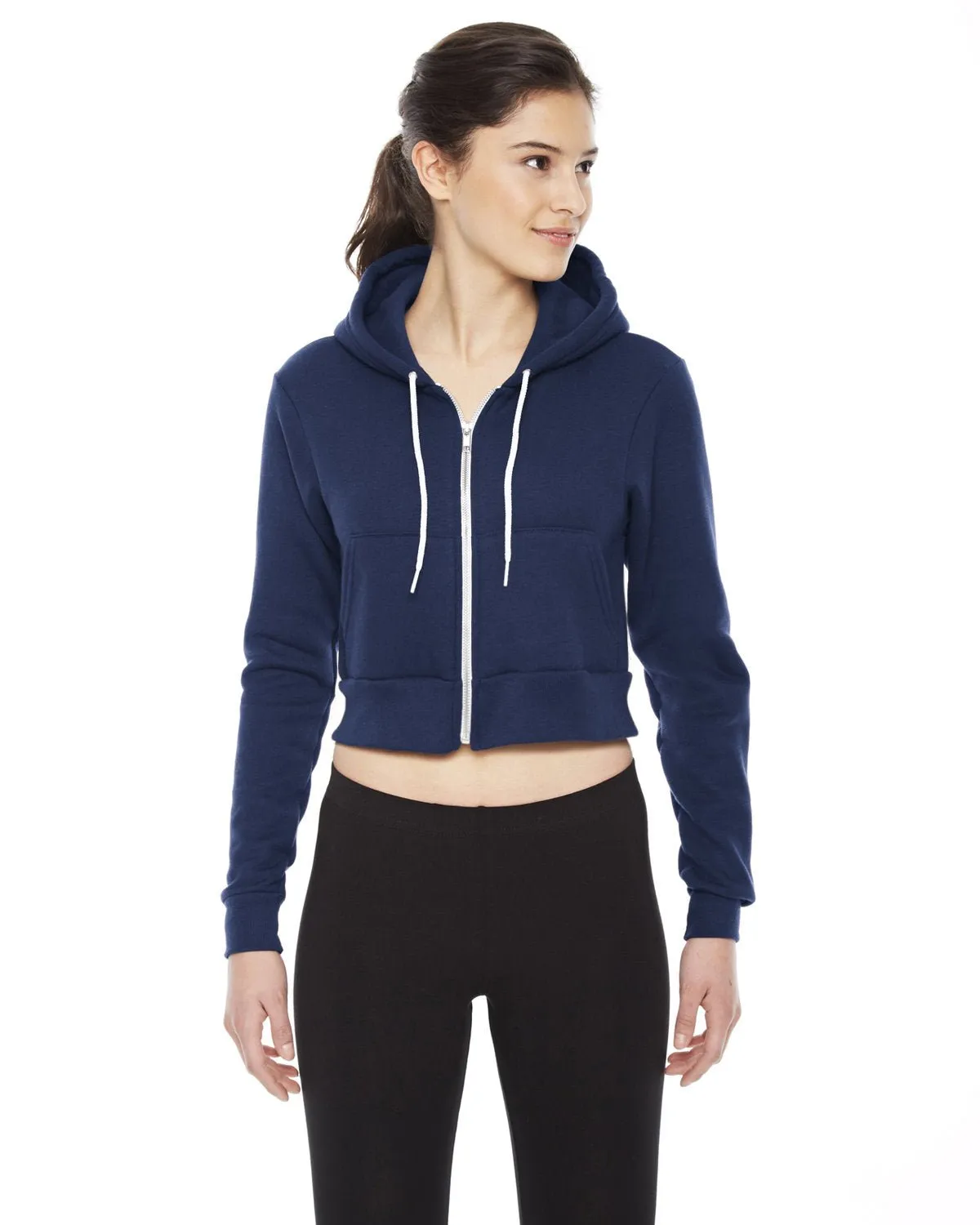 American Apparel F397W Damen Cropped Flex Fleece Zip Hoodie