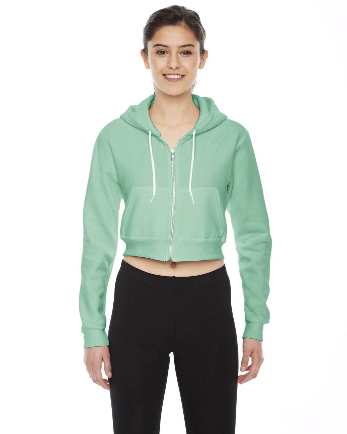 American Apparel F397W Damen Cropped Flex Fleece Zip Hoodie