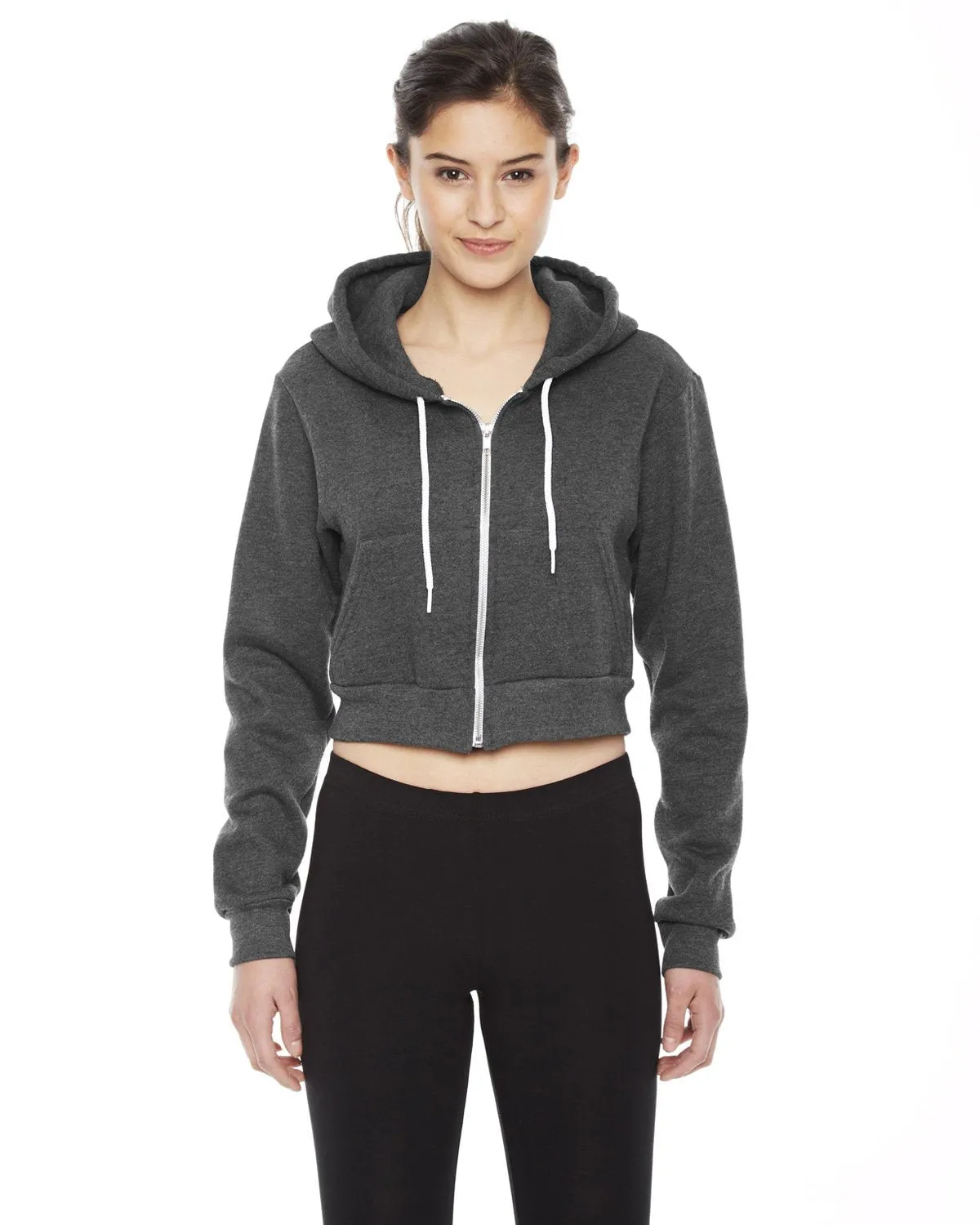 American Apparel F397W Damen Cropped Flex Fleece Zip Hoodie