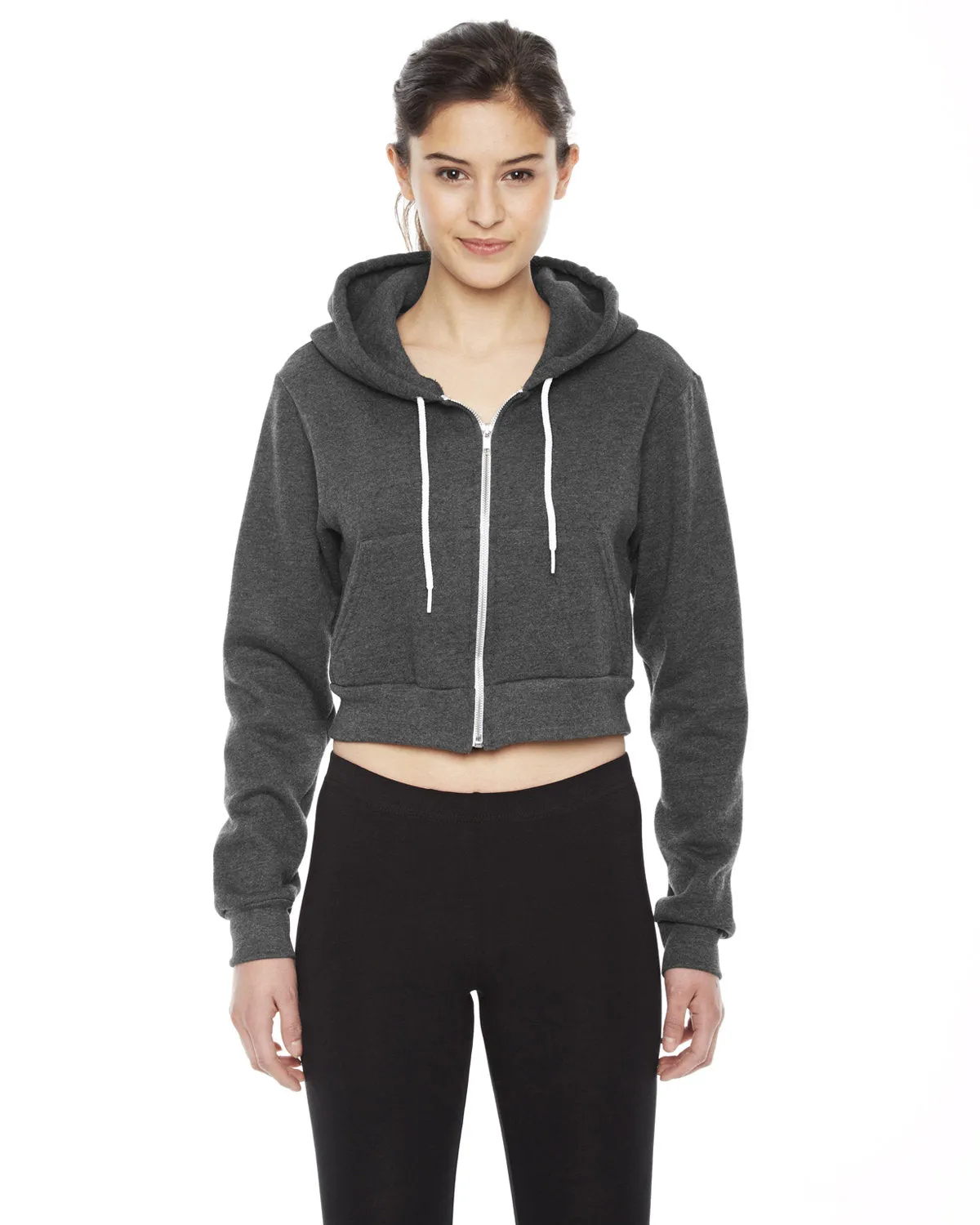 American Apparel F397W Damen Cropped Flex Fleece Zip Hoodie