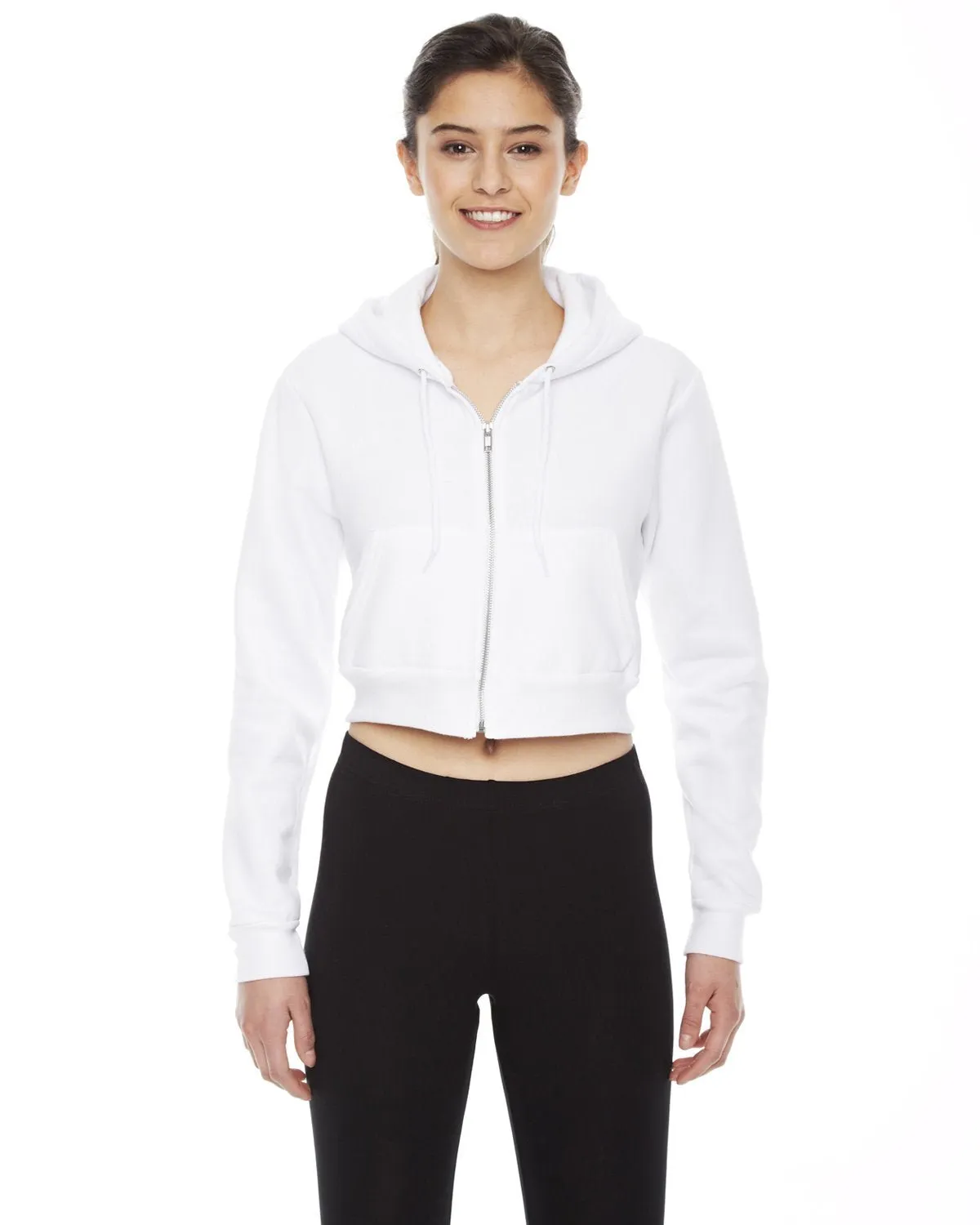 American Apparel F397W Damen Cropped Flex Fleece Zip Hoodie