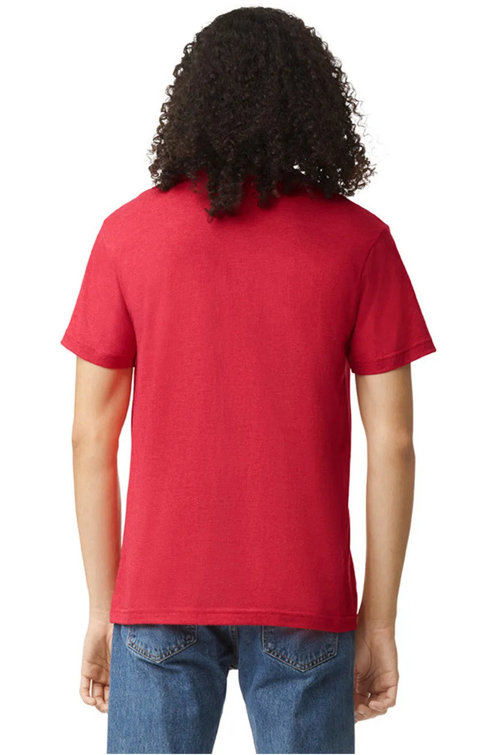 American Apparel Herren CVC Kurzarm Rundhals T-Shirt - Heather Rot
