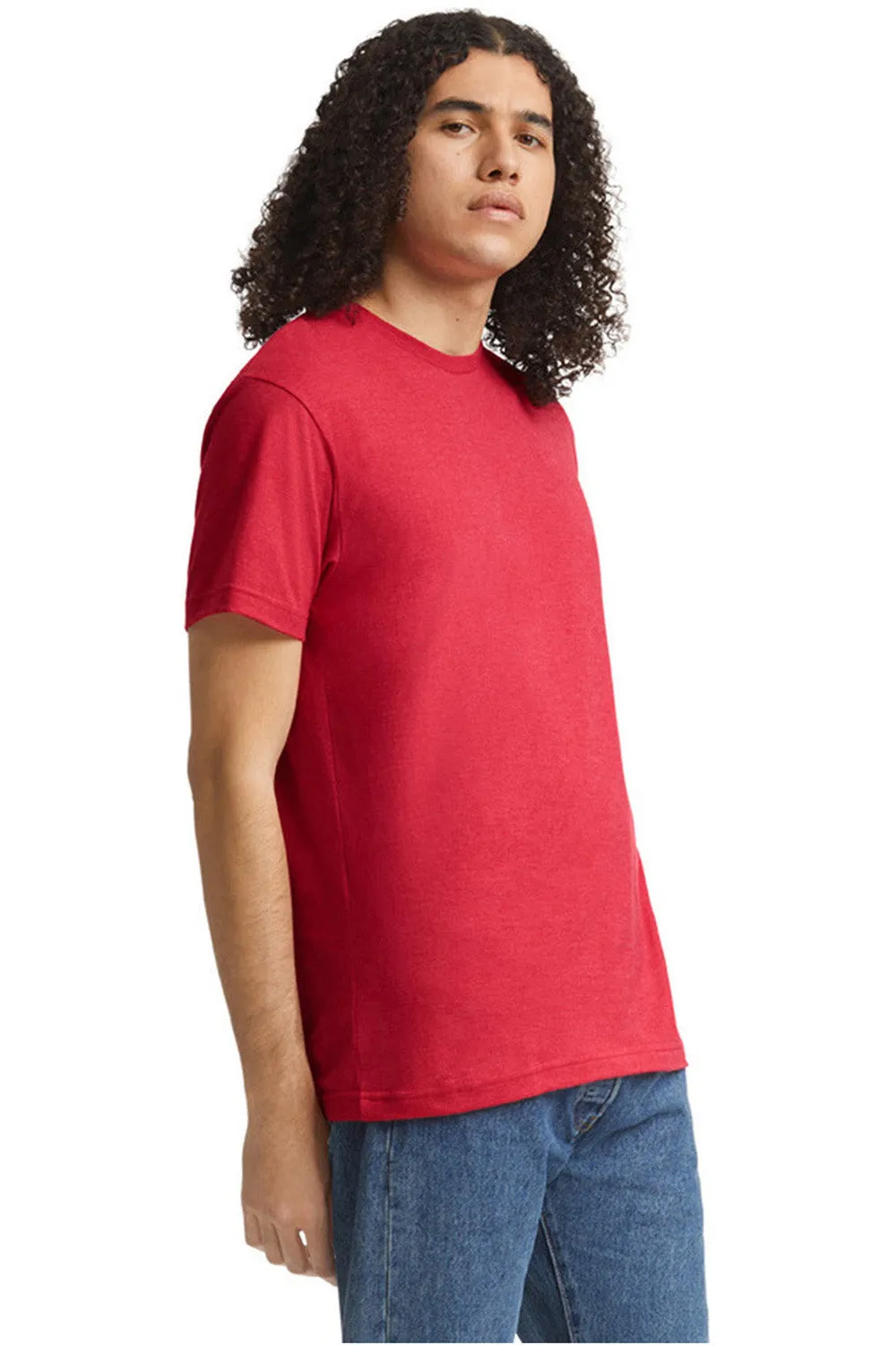 American Apparel Herren CVC Kurzarm Rundhals T-Shirt - Heather Rot