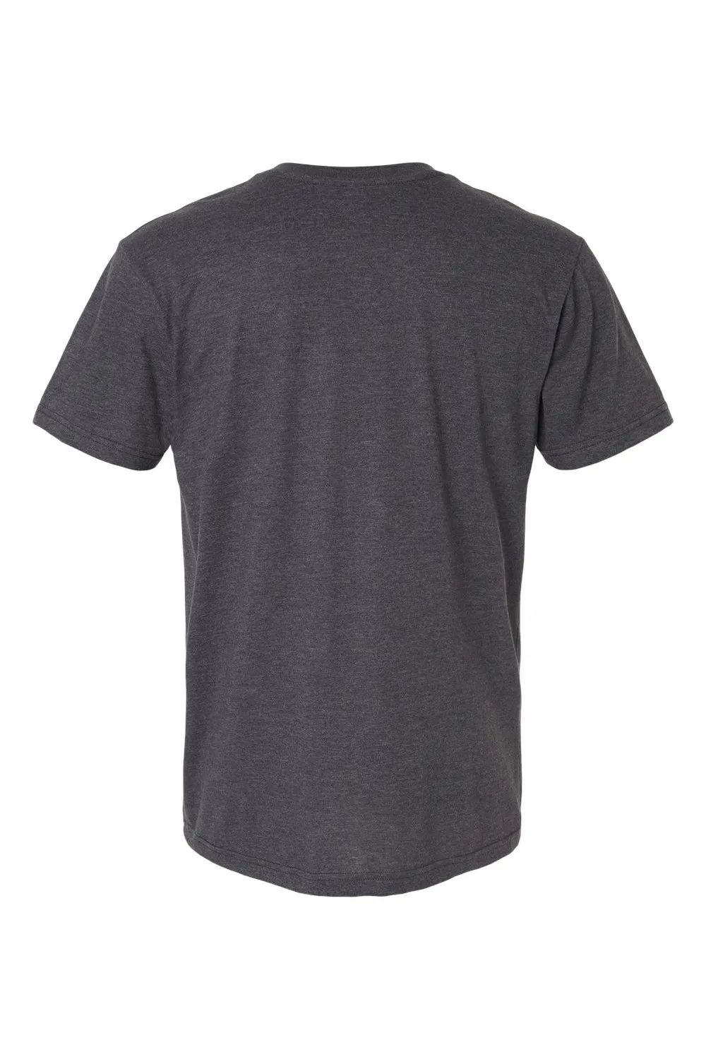 American Apparel Herren CVC Kurzarm Henley T-Shirt - Heather Charcoal Grey