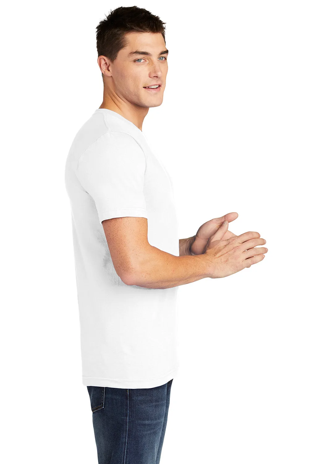 American Apparel Herren Fein-Jersey Kurzarm Rundhals T-Shirt - Weiß