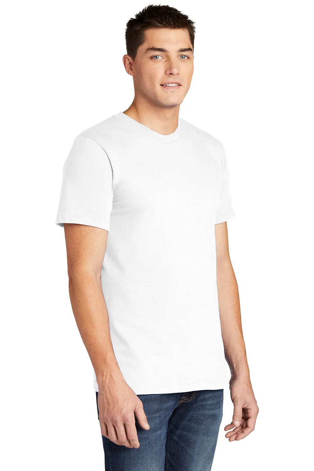 American Apparel Herren Fein-Jersey Kurzarm Rundhals T-Shirt - Weiß