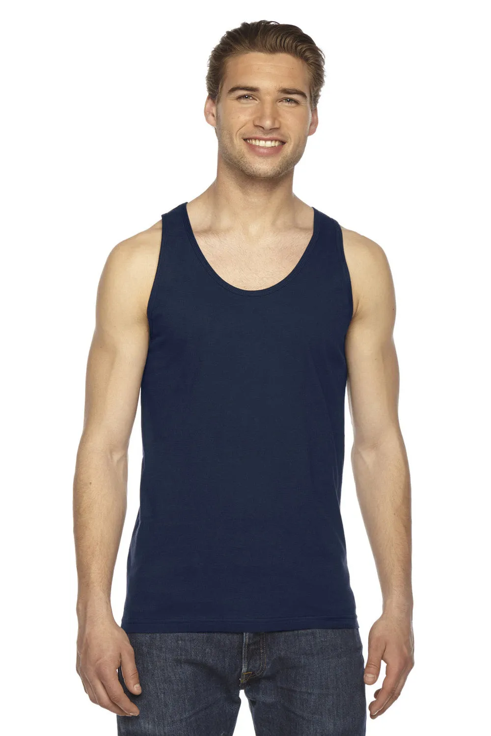 American Apparel Herren Fein-Jersey Tanktop - Marineblau