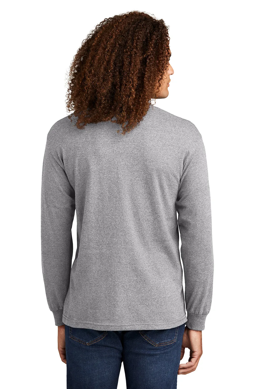 American Apparel Herren Langarm Rundhals T-Shirt - Meliertes Grau