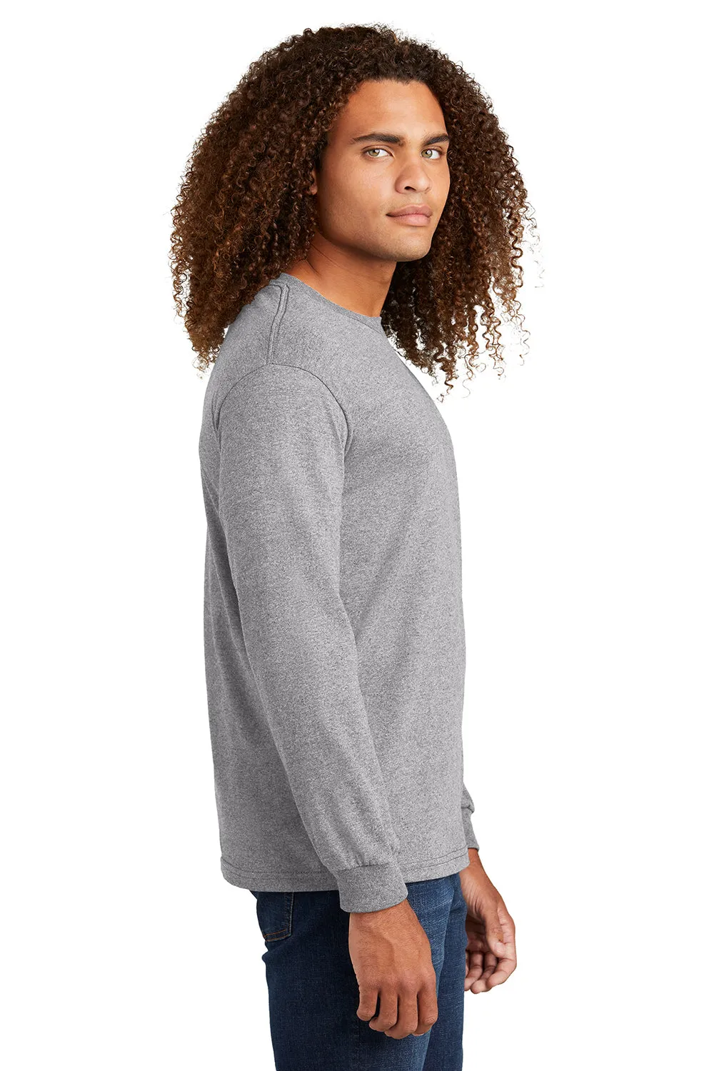 American Apparel Herren Langarm Rundhals T-Shirt - Meliertes Grau