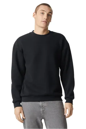 American Apparel Herren ReFlex Fleece Crewneck Sweatshirt - Schwarz