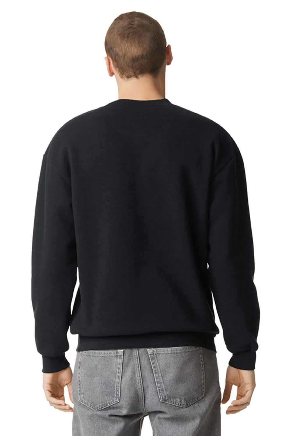American Apparel Herren ReFlex Fleece Crewneck Sweatshirt - Schwarz