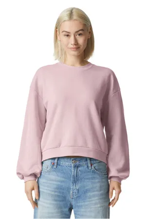 American Apparel Herren ReFlex Fleece Crewneck Sweatshirt - Blassrosa