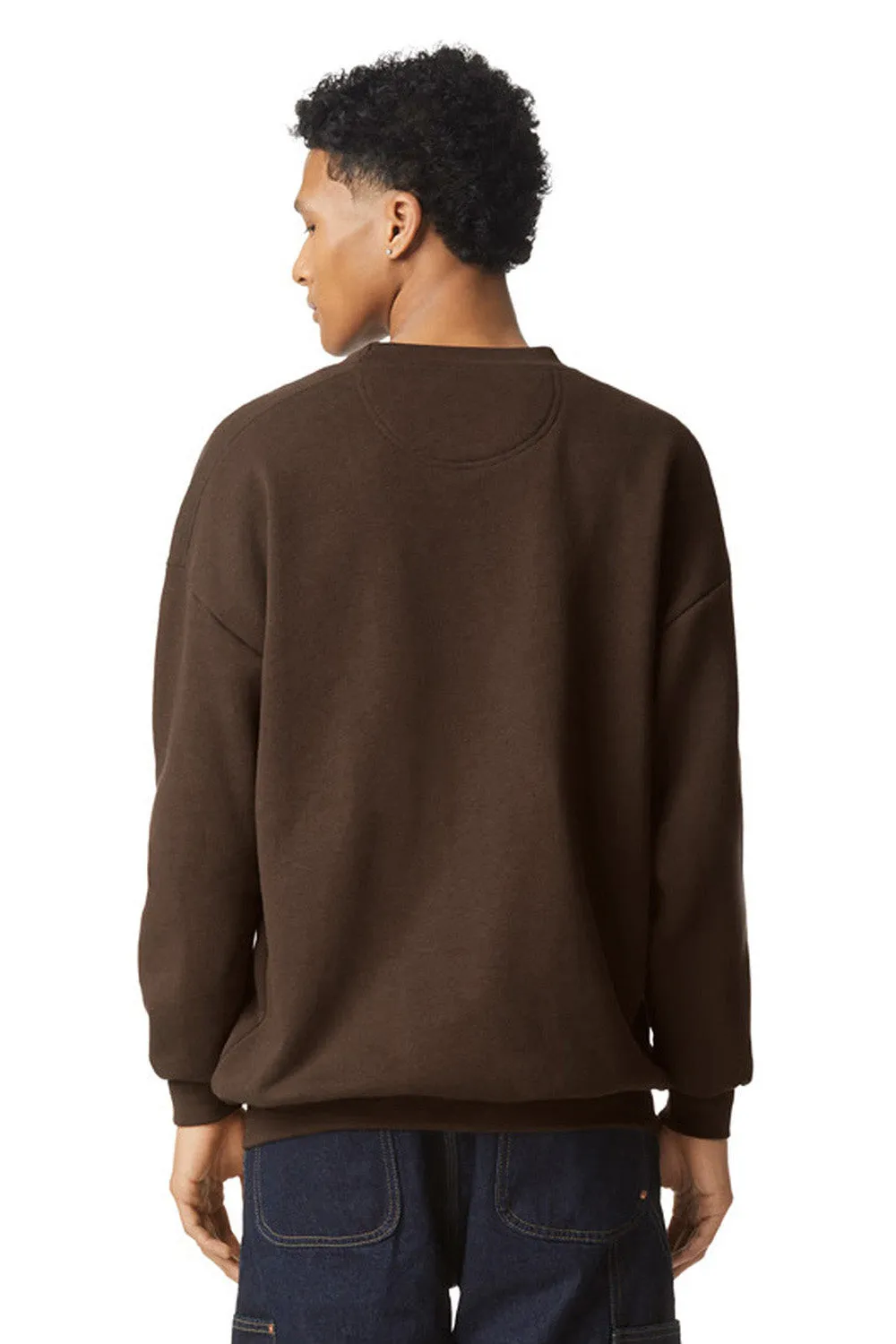 American Apparel Herren ReFlex Fleece Crewneck Sweatshirt - Braun