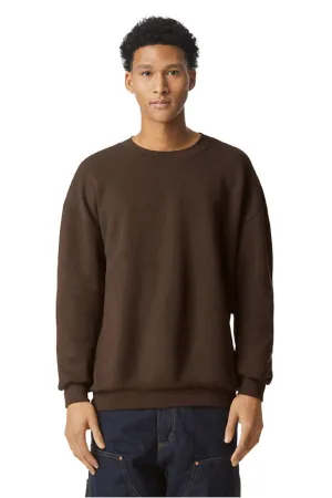 American Apparel Herren ReFlex Fleece Crewneck Sweatshirt - Braun