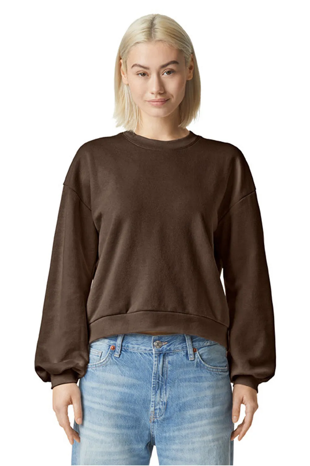 American Apparel Herren ReFlex Fleece Crewneck Sweatshirt - Braun