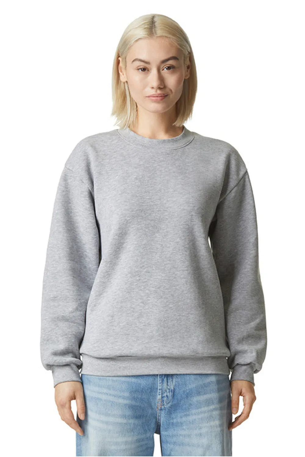 American Apparel Herren ReFlex Fleece Crewneck Sweatshirt - Heather Grau
