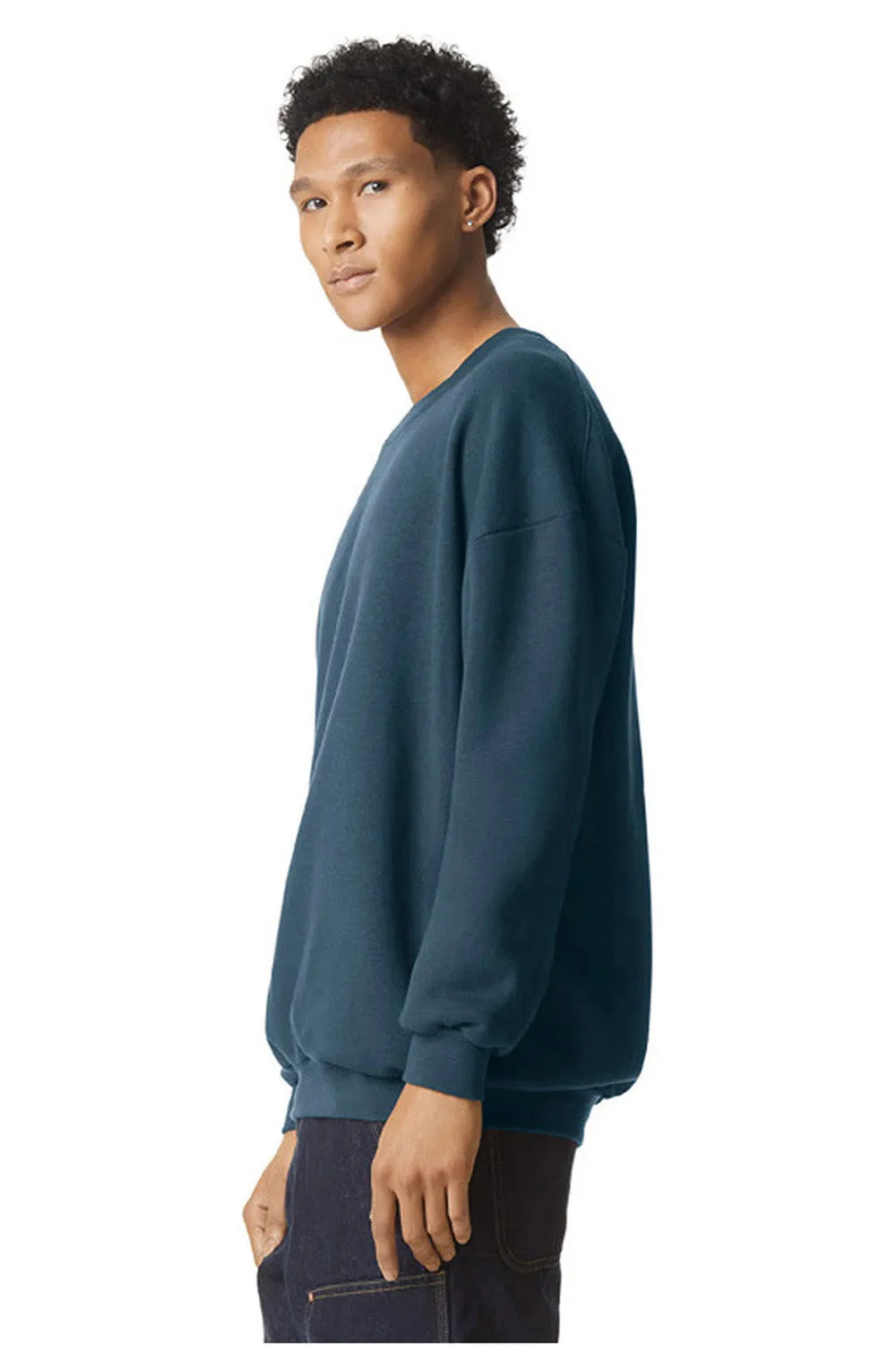 American Apparel Herren ReFlex Fleece Crewneck Sweatshirt - Meeresblau