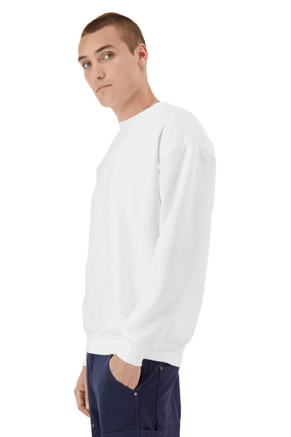 American Apparel Herren ReFlex Fleece Crewneck Sweatshirt - Weiß