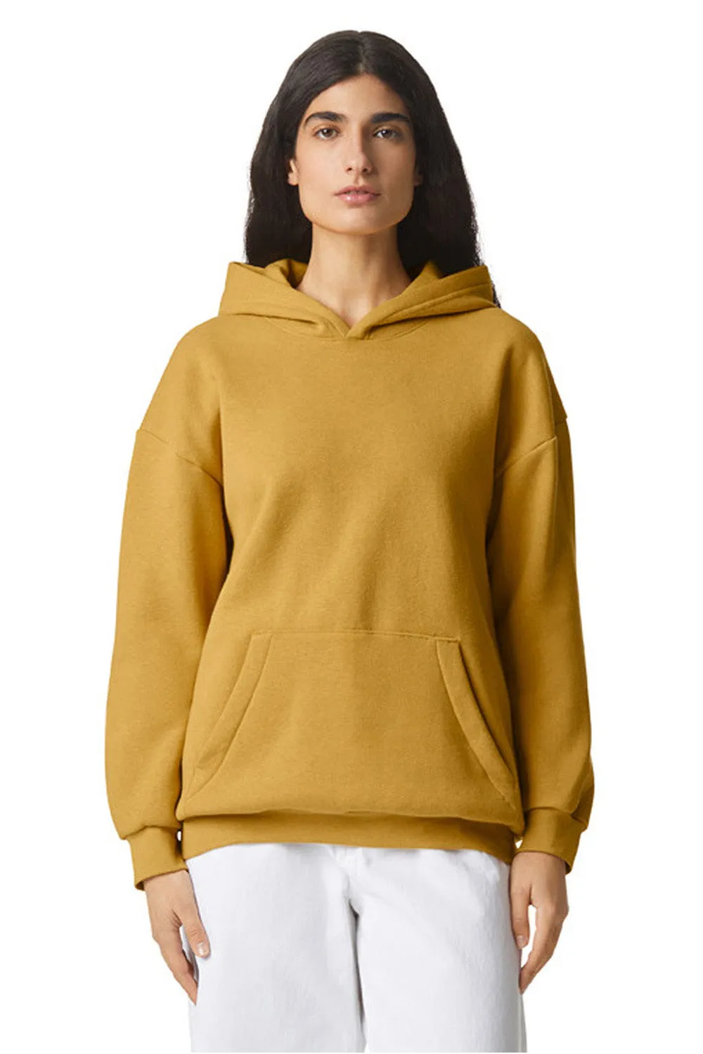 American Apparel Herren ReFlex Fleece Kapuzenpullover mit Kangaroo-Tasche - Senf