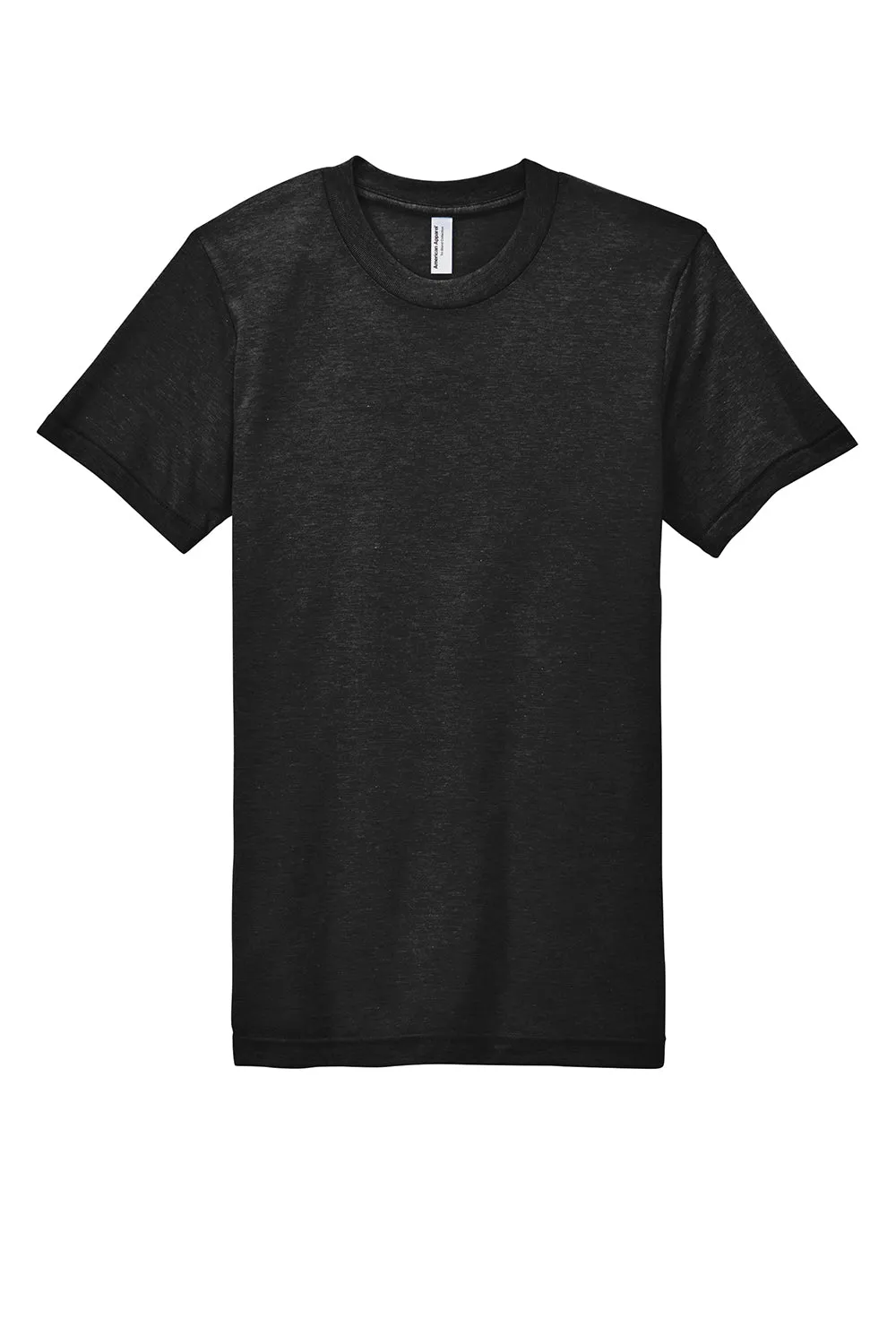American Apparel Herren Track Kurzarm Rundhals T-Shirt - Schwarz