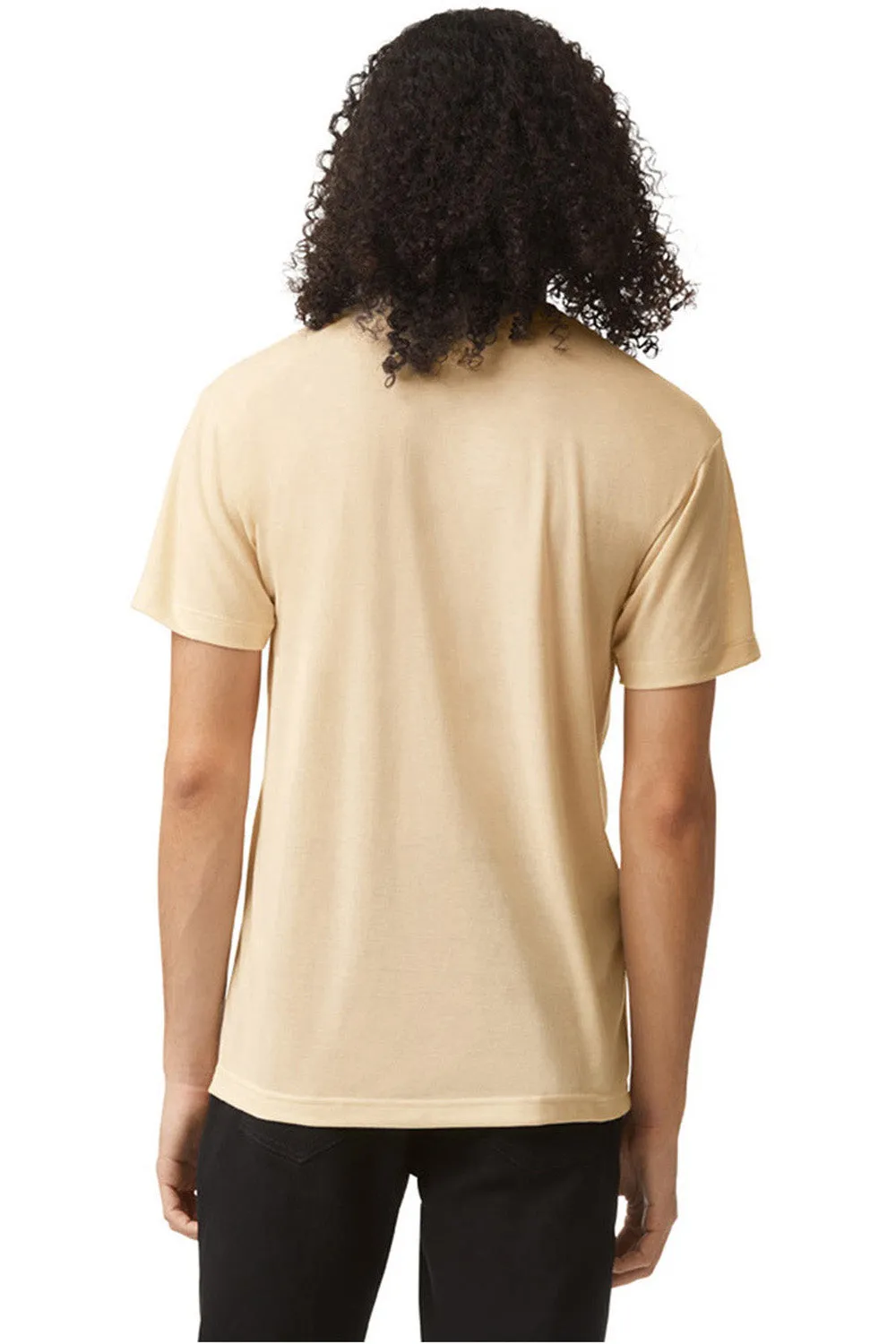 American Apparel Herren Track Kurzarm Rundhals T-Shirt - Creme