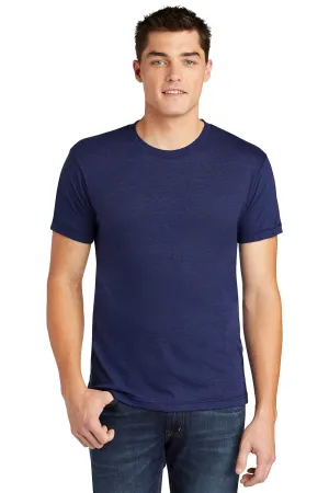 American Apparel Herren Track Kurzarm Rundhals T-Shirt - Indigoblau