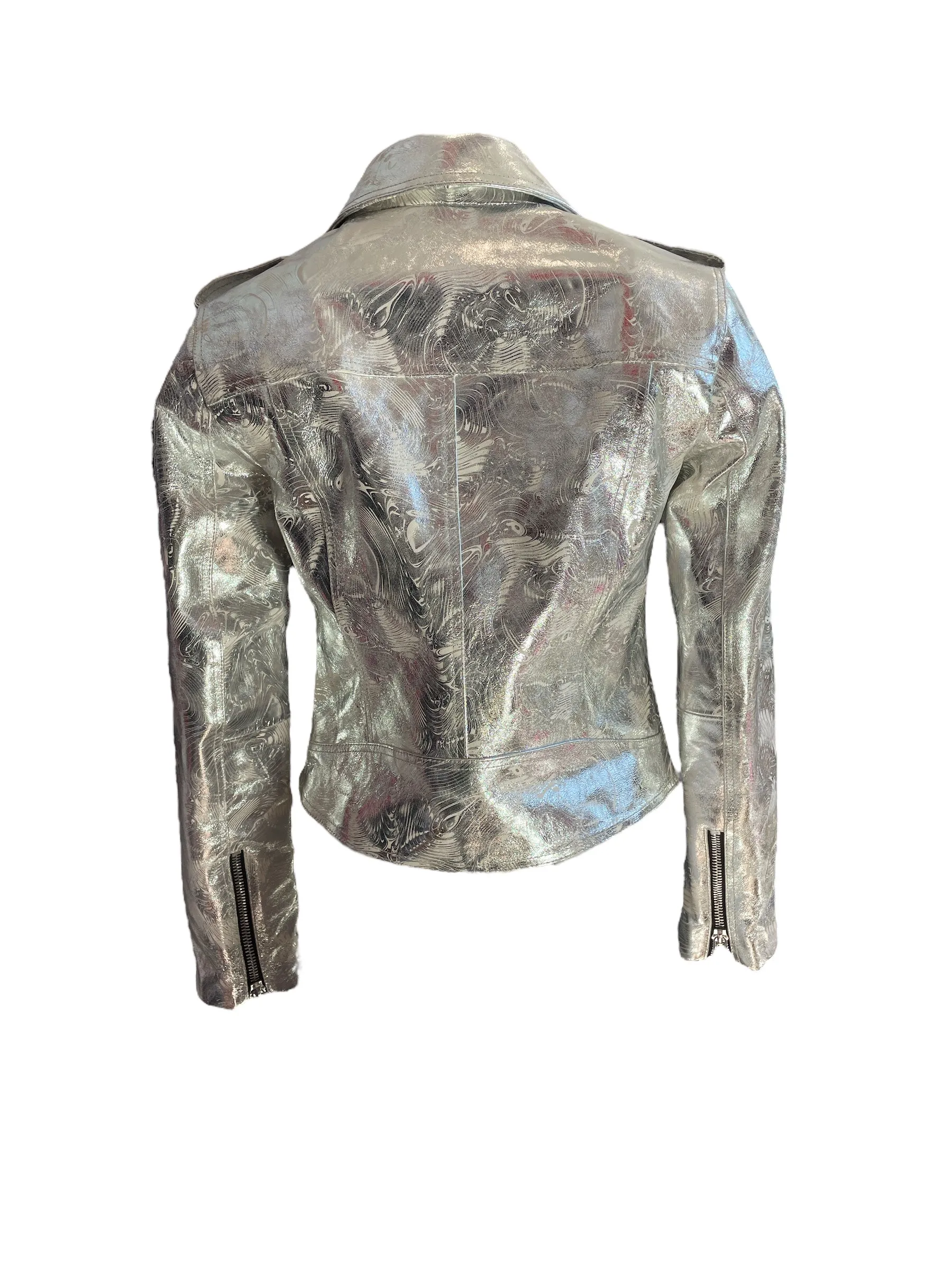 Any Old Iron Graviertes Silbernes Moto-Jacke