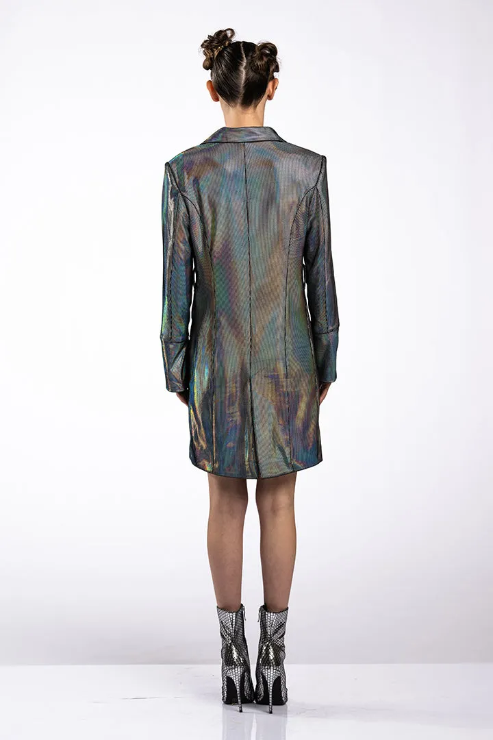 Any Old Iron Flüssiger Regenbogen Jackenkleid