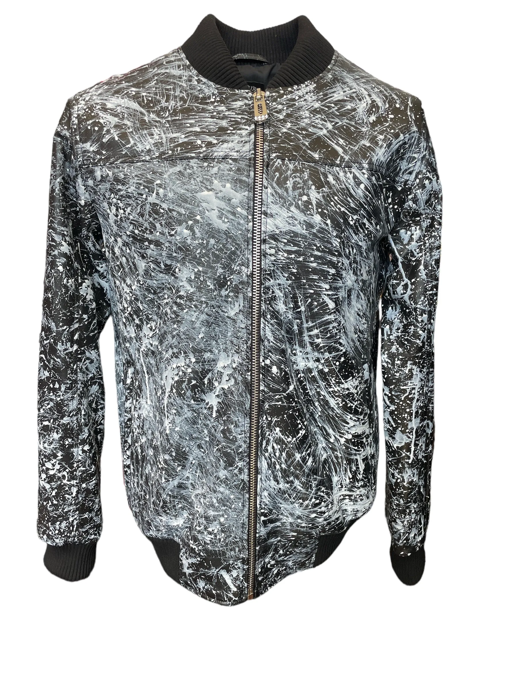 Bemalter Bomberjacke-Stil aus Vintage-Eisenoptik