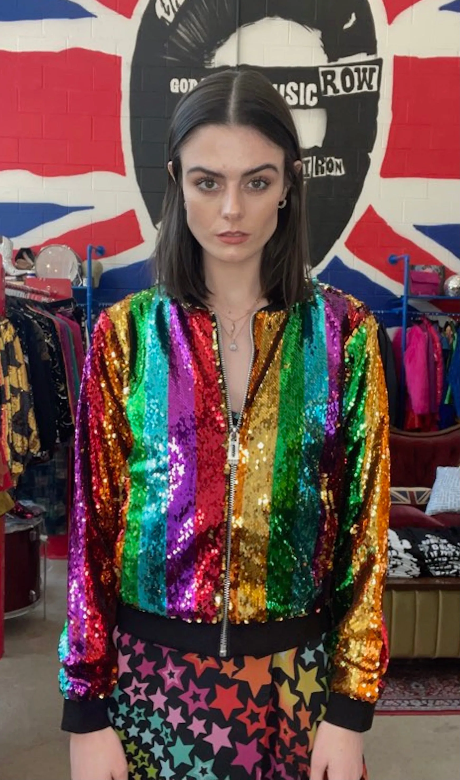 Any Old Iron Regenbogen Bomberjacke