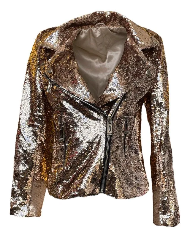 Any Old Iron Roségoldene Motorradjacke