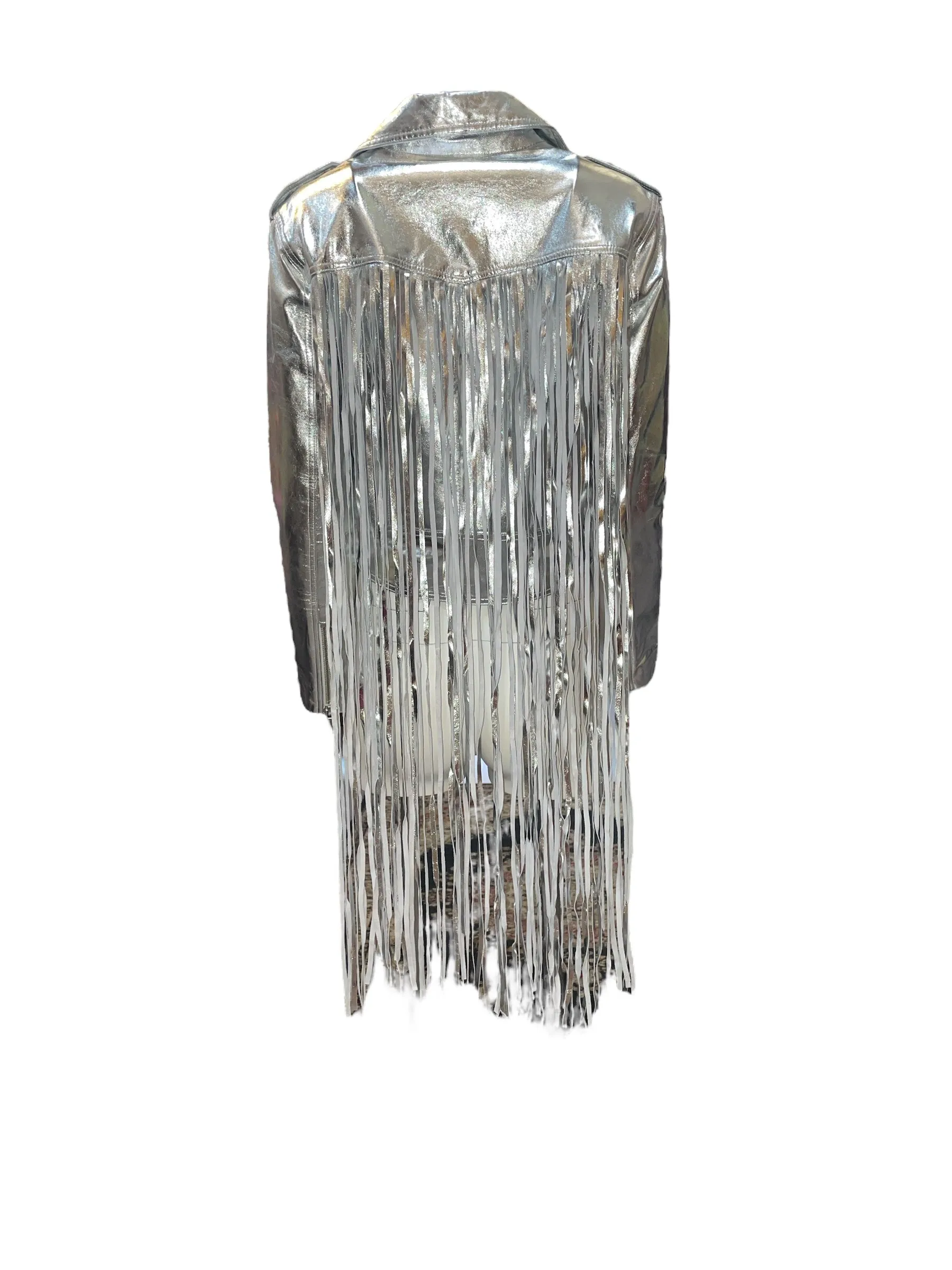 Any Old Iron Super Silber Fransen Moto Jacke