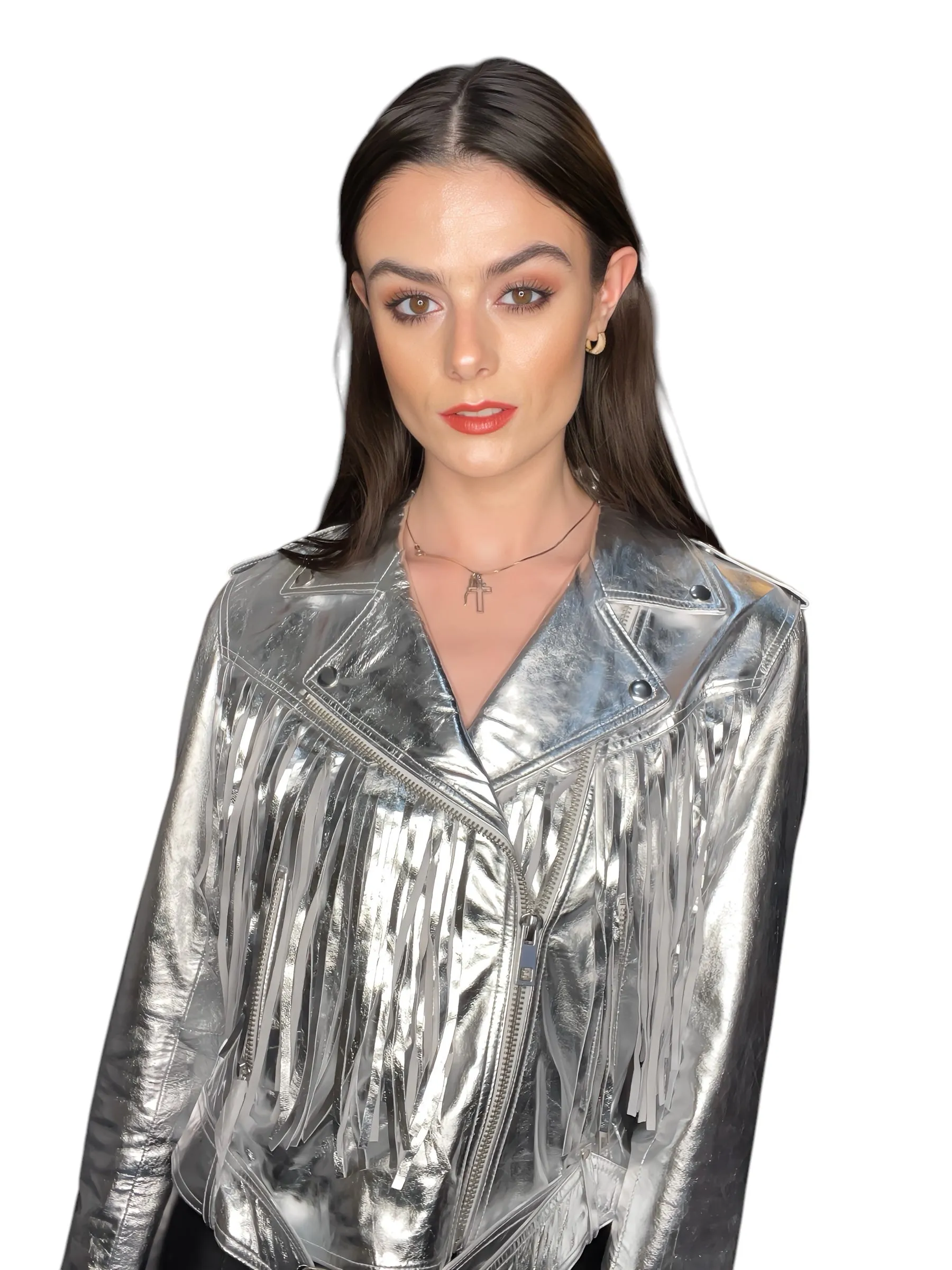 Any Old Iron Super Silber Fransen Moto Jacke