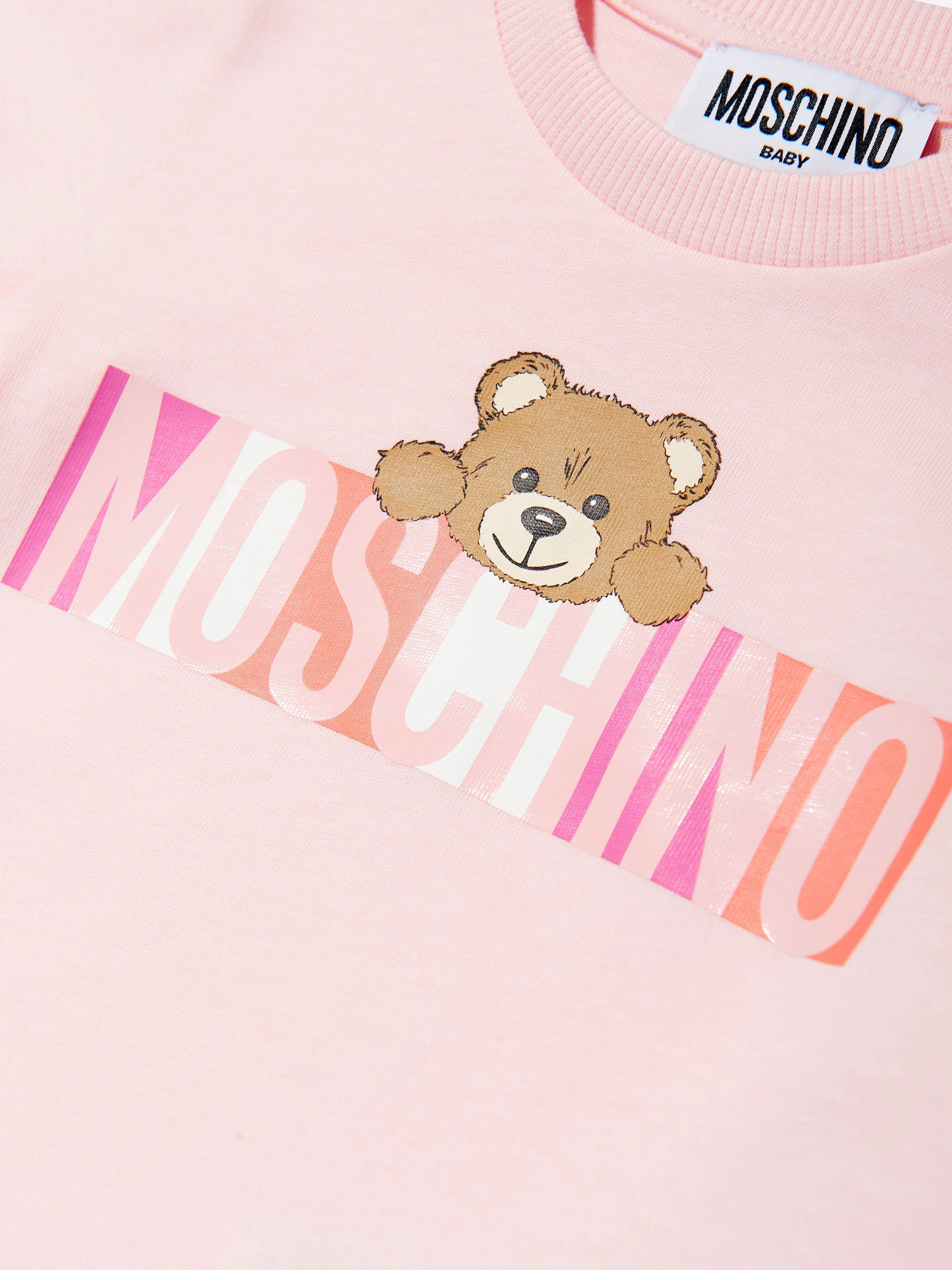 Rosa T-Shirt mit Bärenlogo für Baby-Mädchen