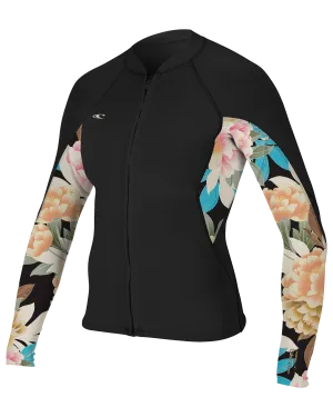 Bahia 1mm Jacke in Schwarz, Mikah Blumenmuster & Schwarz