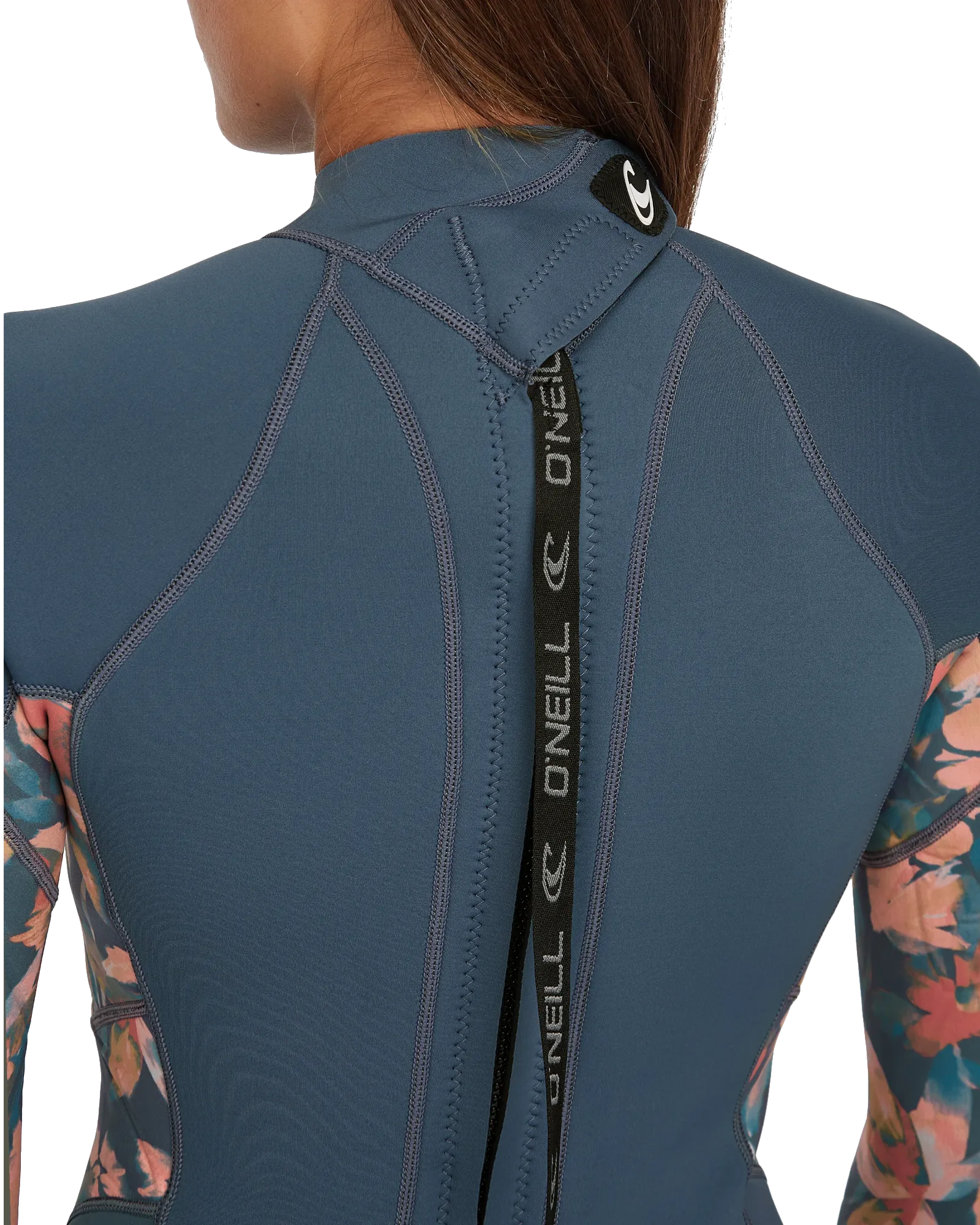 Bahia 3/2mm Neoprenanzug mit Rückenzip in Copen Blue, Painted Tropics & Copen Blue