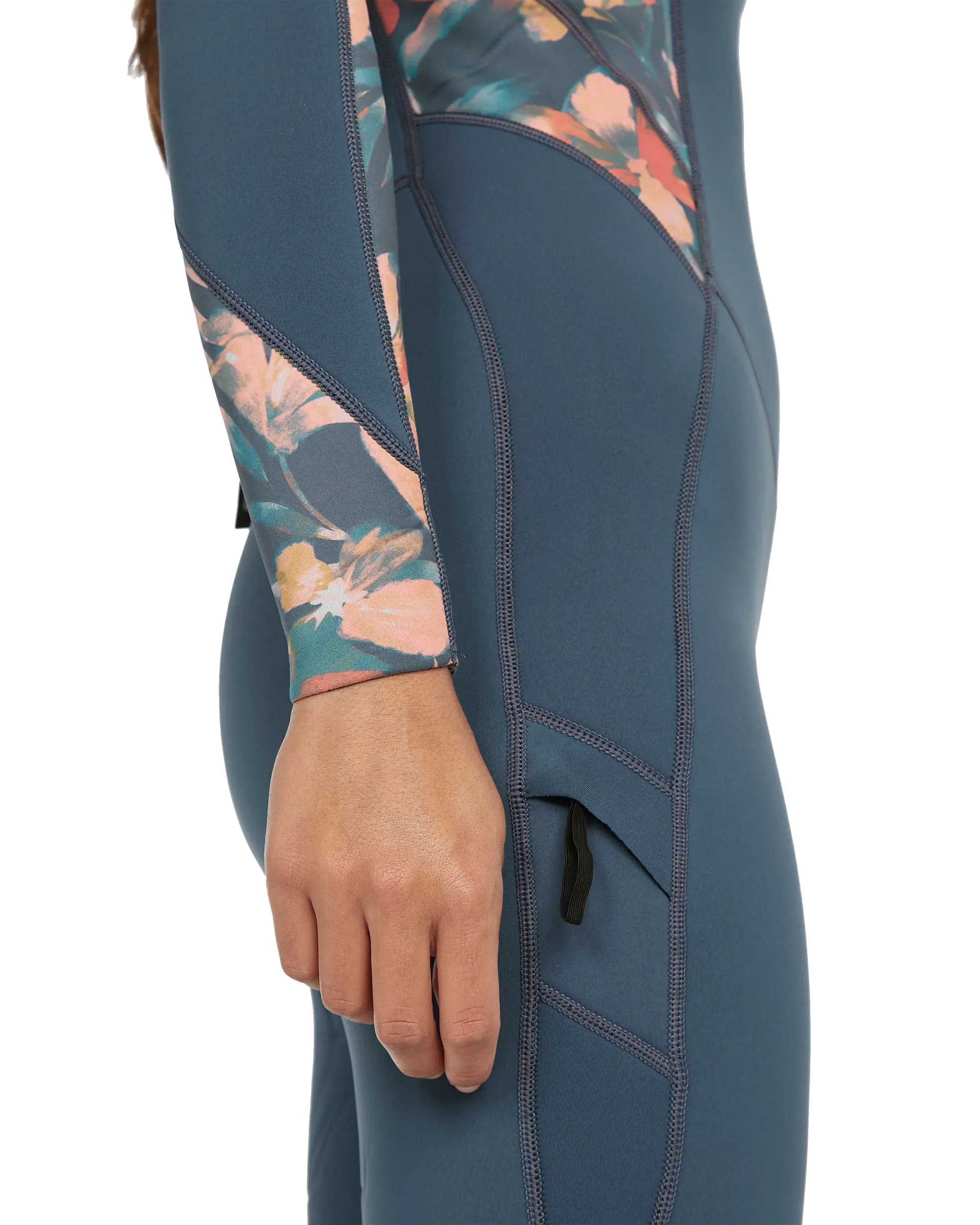 Bahia 3/2mm Neoprenanzug mit Rückenzip in Copen Blue, Painted Tropics & Copen Blue