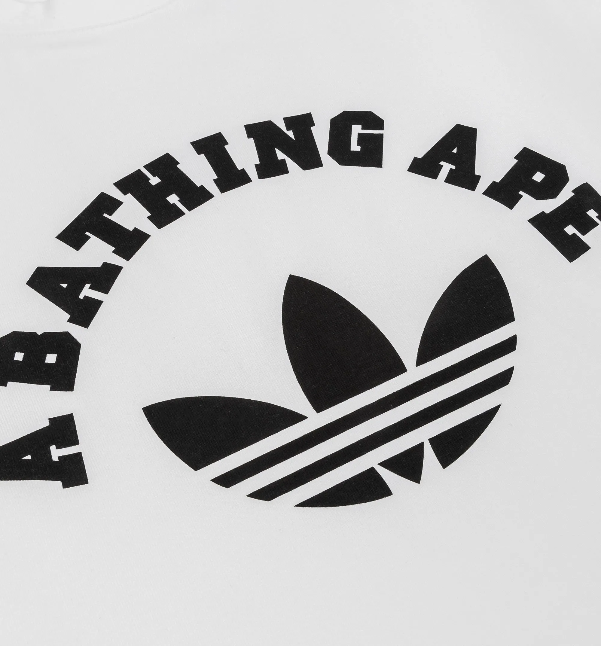 Bape x Adidas All Over Print Herren Kurzarm-Shirt - Weiß