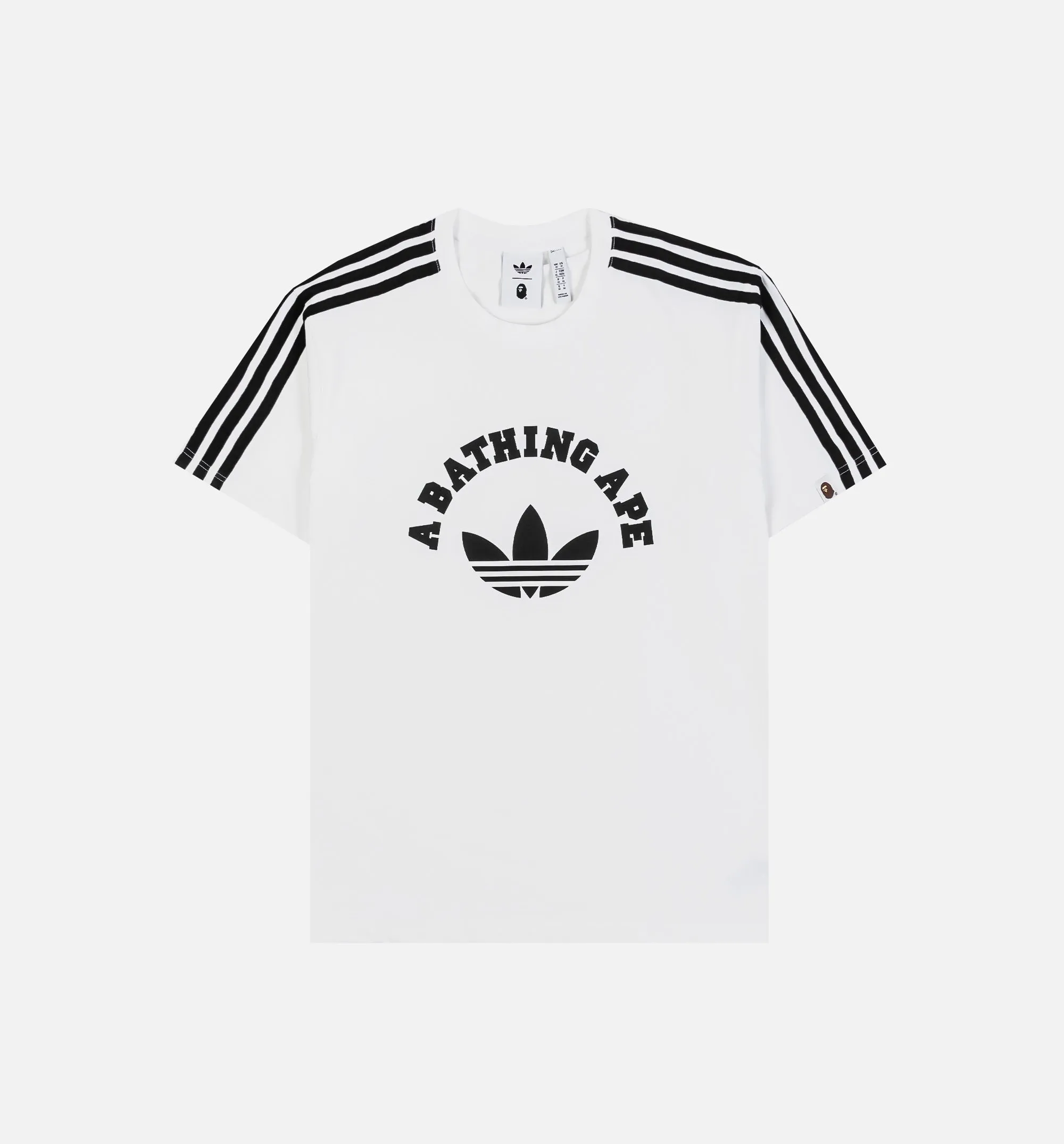 Bape x Adidas All Over Print Herren Kurzarm-Shirt - Weiß