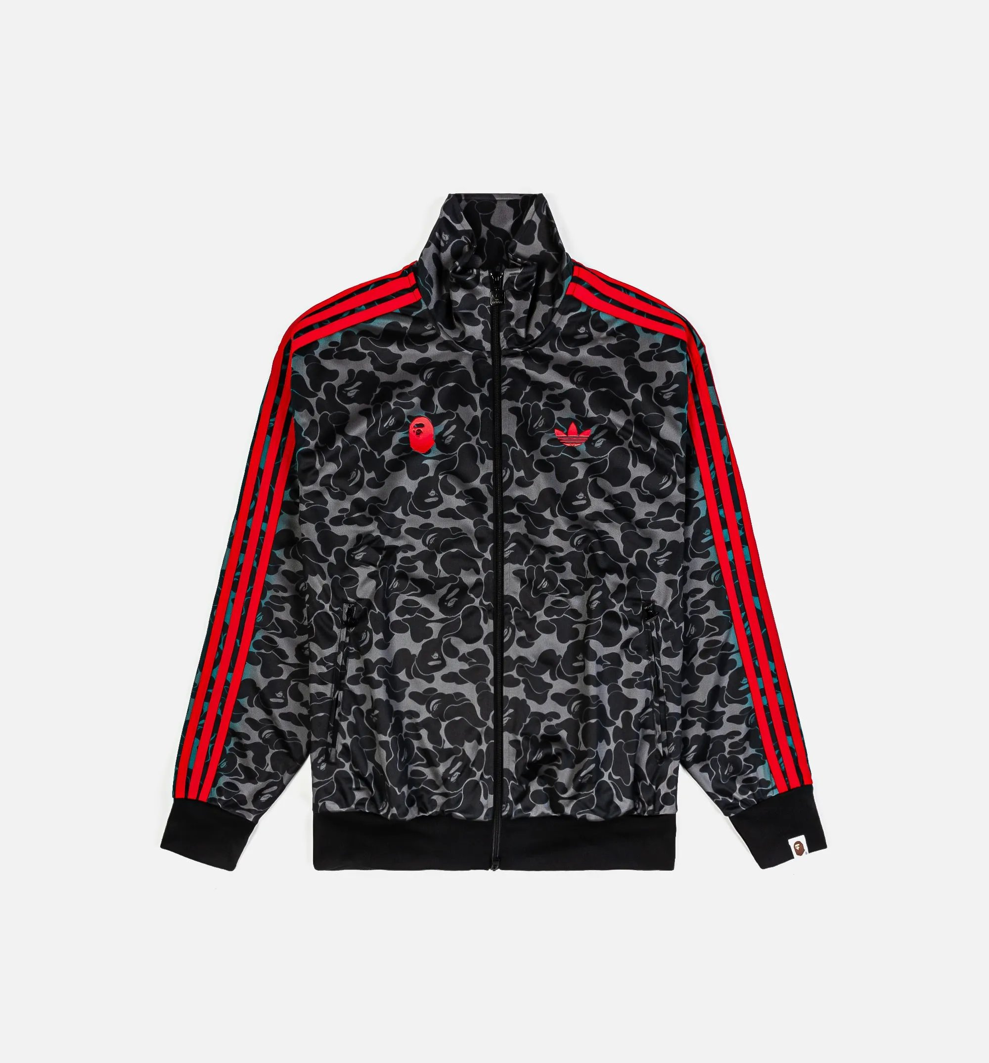 Bape x Adidas All Over Print Herren Trackjacke - Schwarz